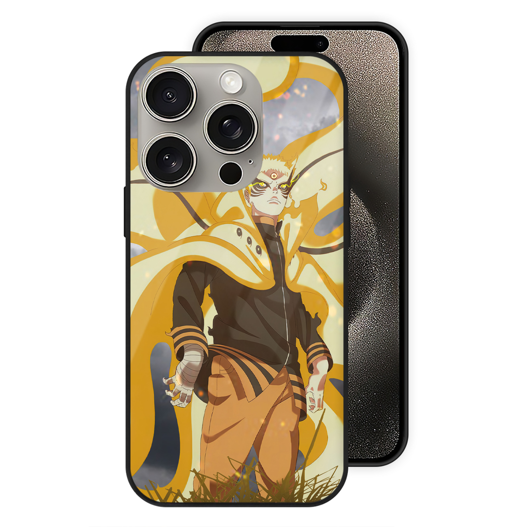 （画像用） NARUTO -ナルト- NARUTO -ナルト- 疾風伝 【iPhone15Pro対応】スマホケース 耐衝撃＆黄変防止 背面ガラス