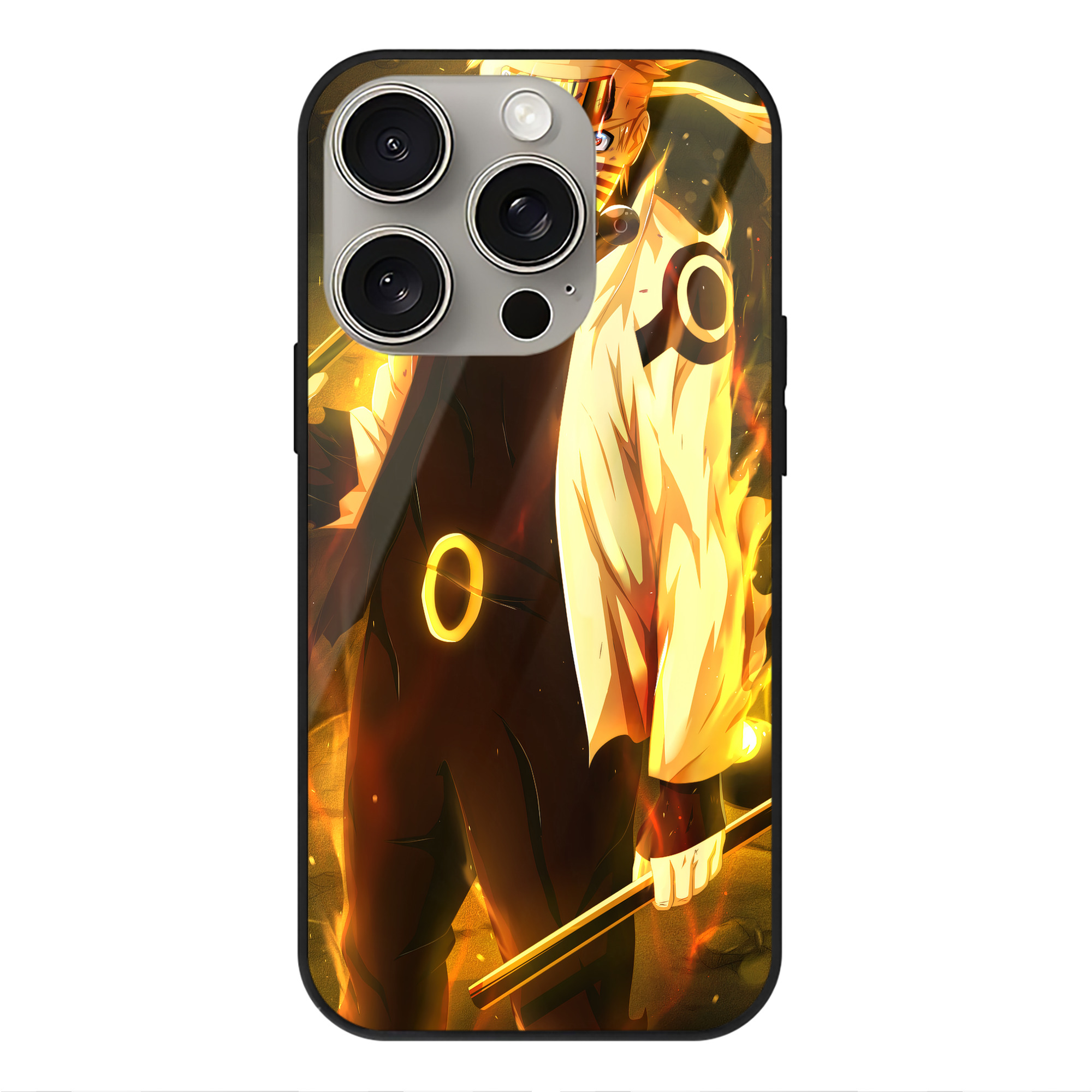 （画像用） NARUTO -ナルト- NARUTO -ナルト- 疾風伝 【iPhone15Pro対応】スマホケース 耐衝撃＆黄変防止 背面ガラス