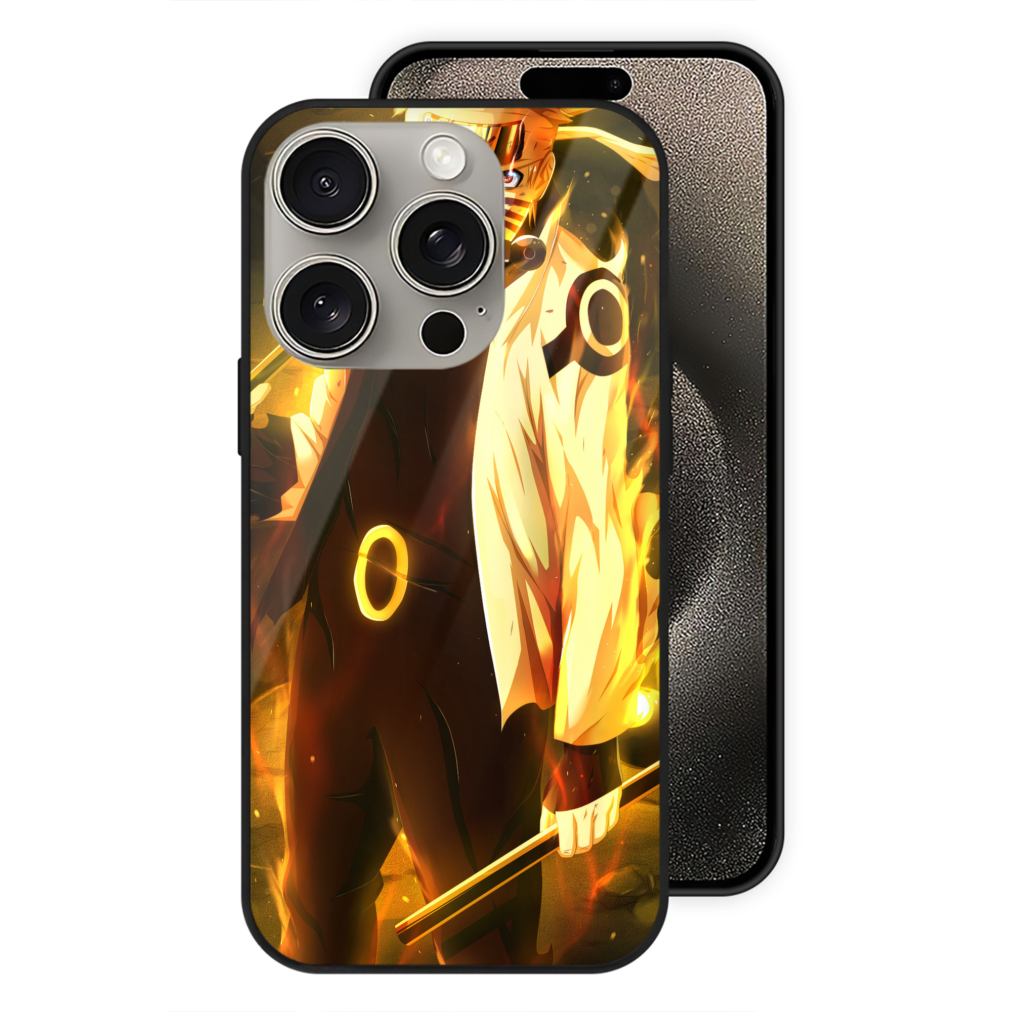 （画像用） NARUTO -ナルト- NARUTO -ナルト- 疾風伝 【iPhone15Pro対応】スマホケース 耐衝撃＆黄変防止 背面ガラス