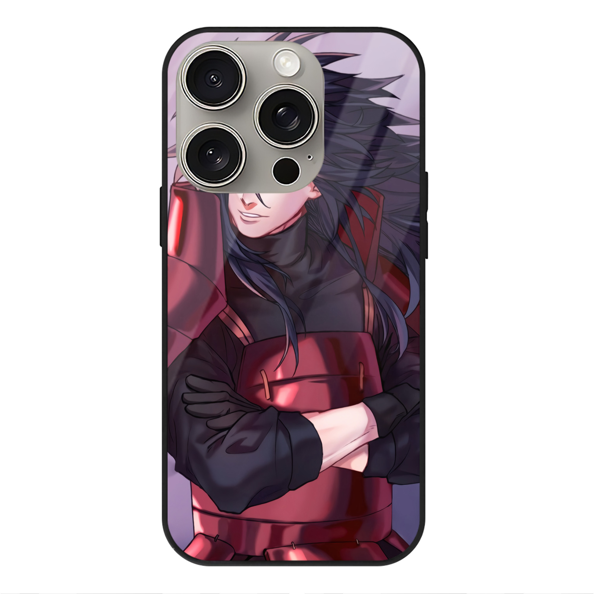 （画像用） NARUTO -ナルト- NARUTO -ナルト- 疾風伝 【iPhone15Pro対応】スマホケース 耐衝撃＆黄変防止 背面ガラス