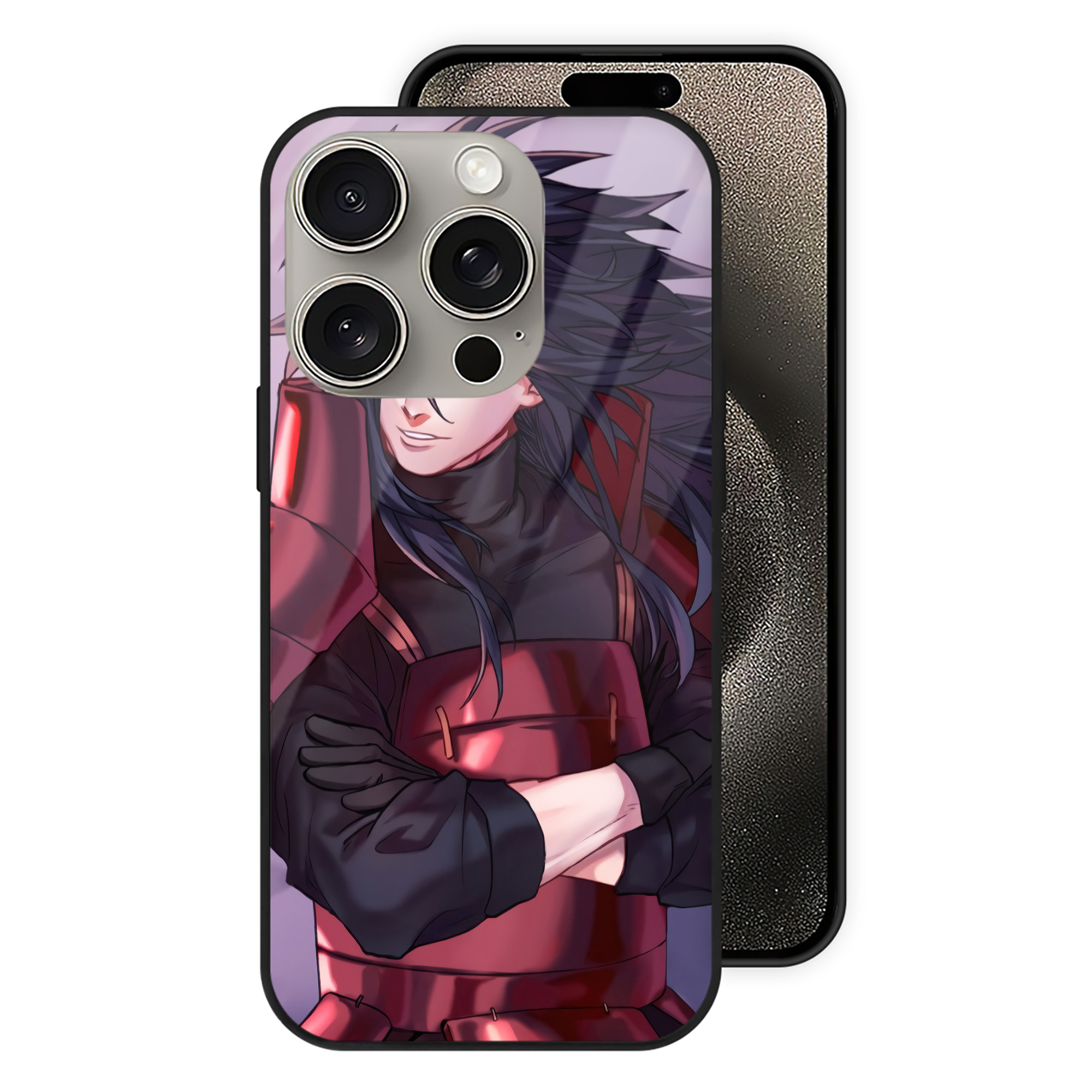 （画像用） NARUTO -ナルト- NARUTO -ナルト- 疾風伝 【iPhone15Pro対応】スマホケース 耐衝撃＆黄変防止 背面ガラス