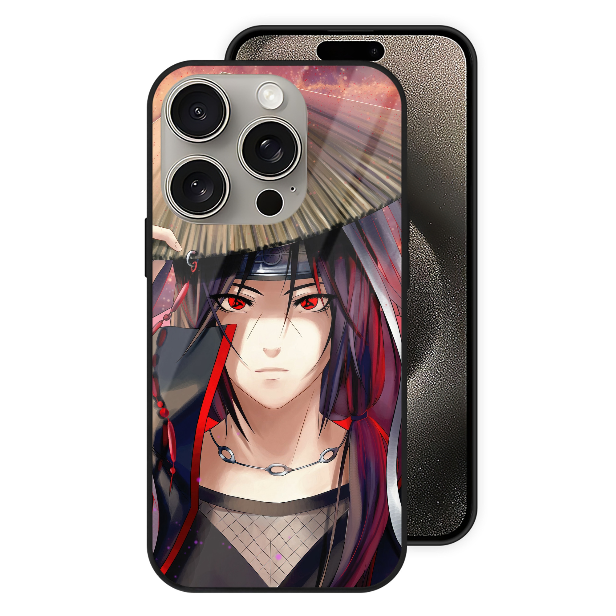 （画像用） NARUTO -ナルト- NARUTO -ナルト- 疾風伝 【iPhone15Pro対応】スマホケース 耐衝撃＆黄変防止 背面ガラス