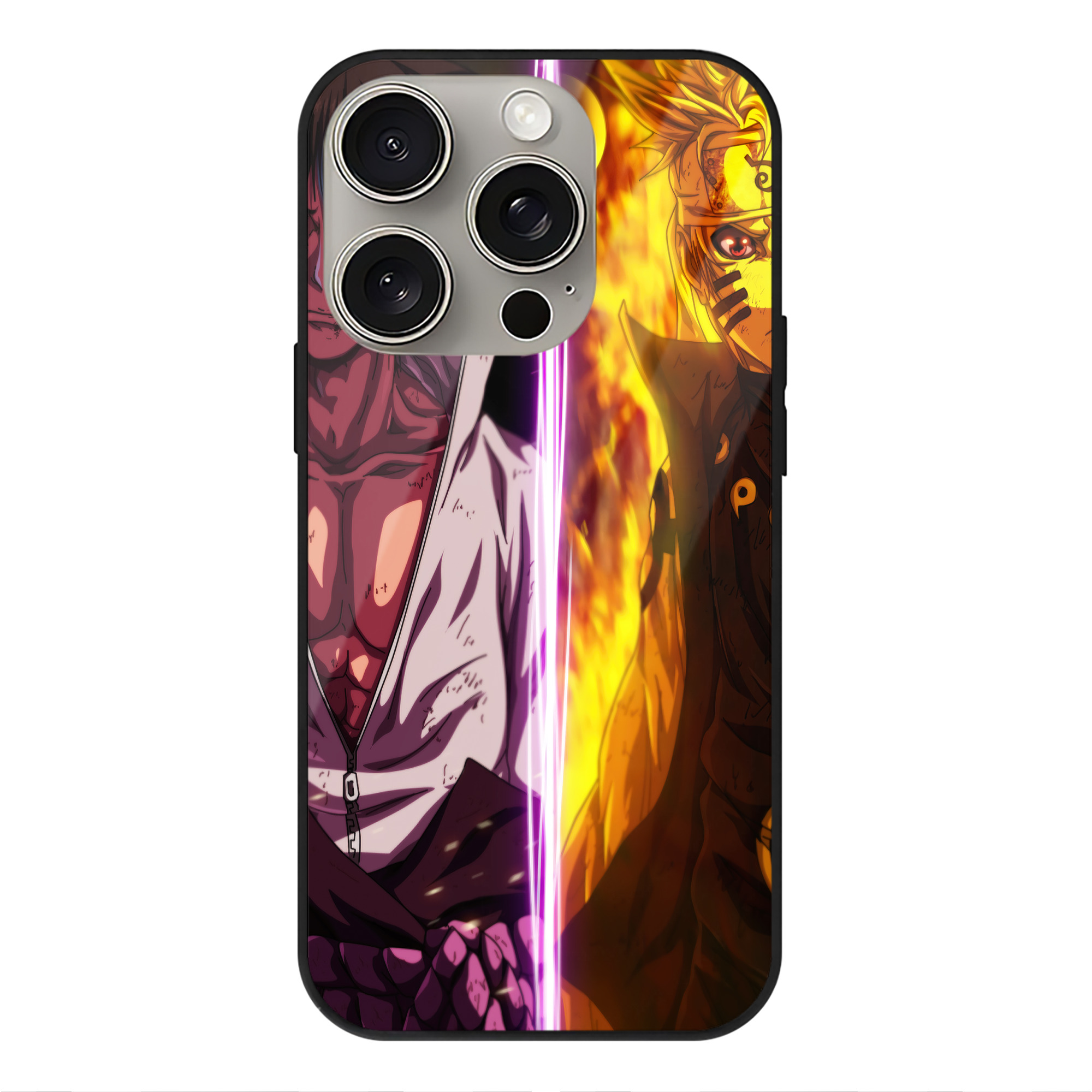 （画像用） NARUTO -ナルト- NARUTO -ナルト- 疾風伝 【iPhone15Pro対応】スマホケース 耐衝撃＆黄変防止 背面ガラス