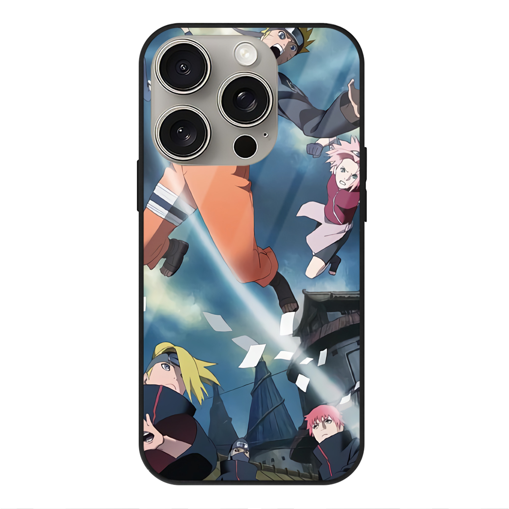 （画像用） NARUTO -ナルト- NARUTO -ナルト- 疾風伝 【iPhone15Pro対応】スマホケース 耐衝撃＆黄変防止 背面ガラス
