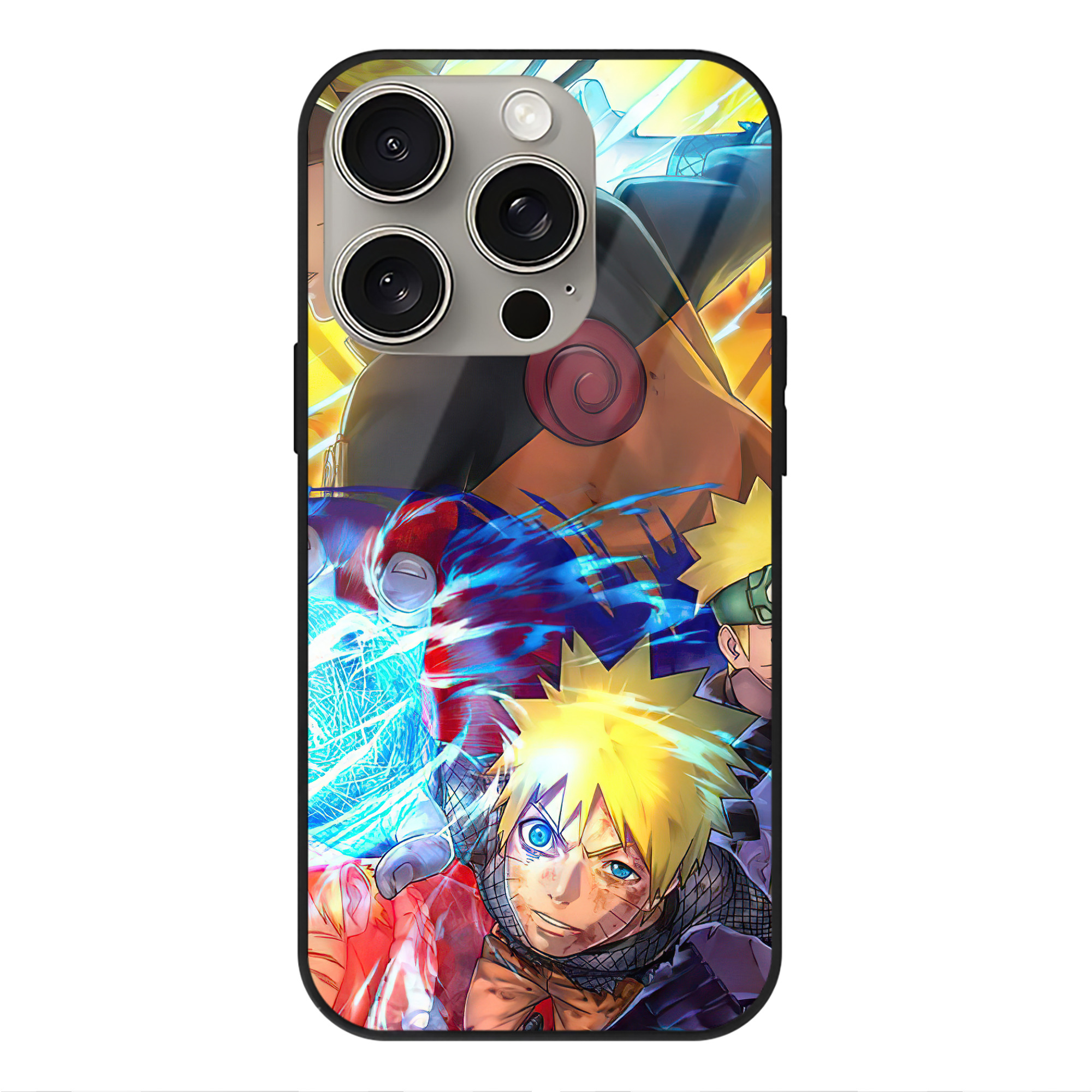 （画像用） NARUTO -ナルト- NARUTO -ナルト- 疾風伝 【iPhone15Pro対応】スマホケース 耐衝撃＆黄変防止 背面ガラス