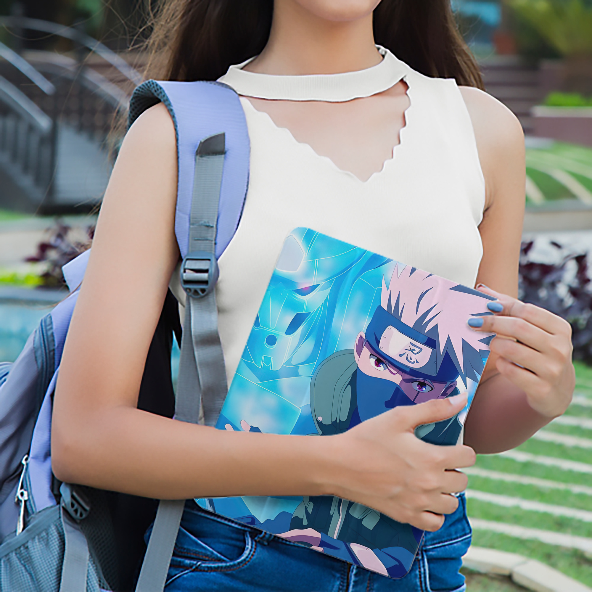 NARUTO -ナルト- NARUTO -ナルト- 疾風伝 IPad ケース ペン収納付き 三つ折りスタンド PUレザー×シリコン 対応機種9.5/10.5/10.9インチ
