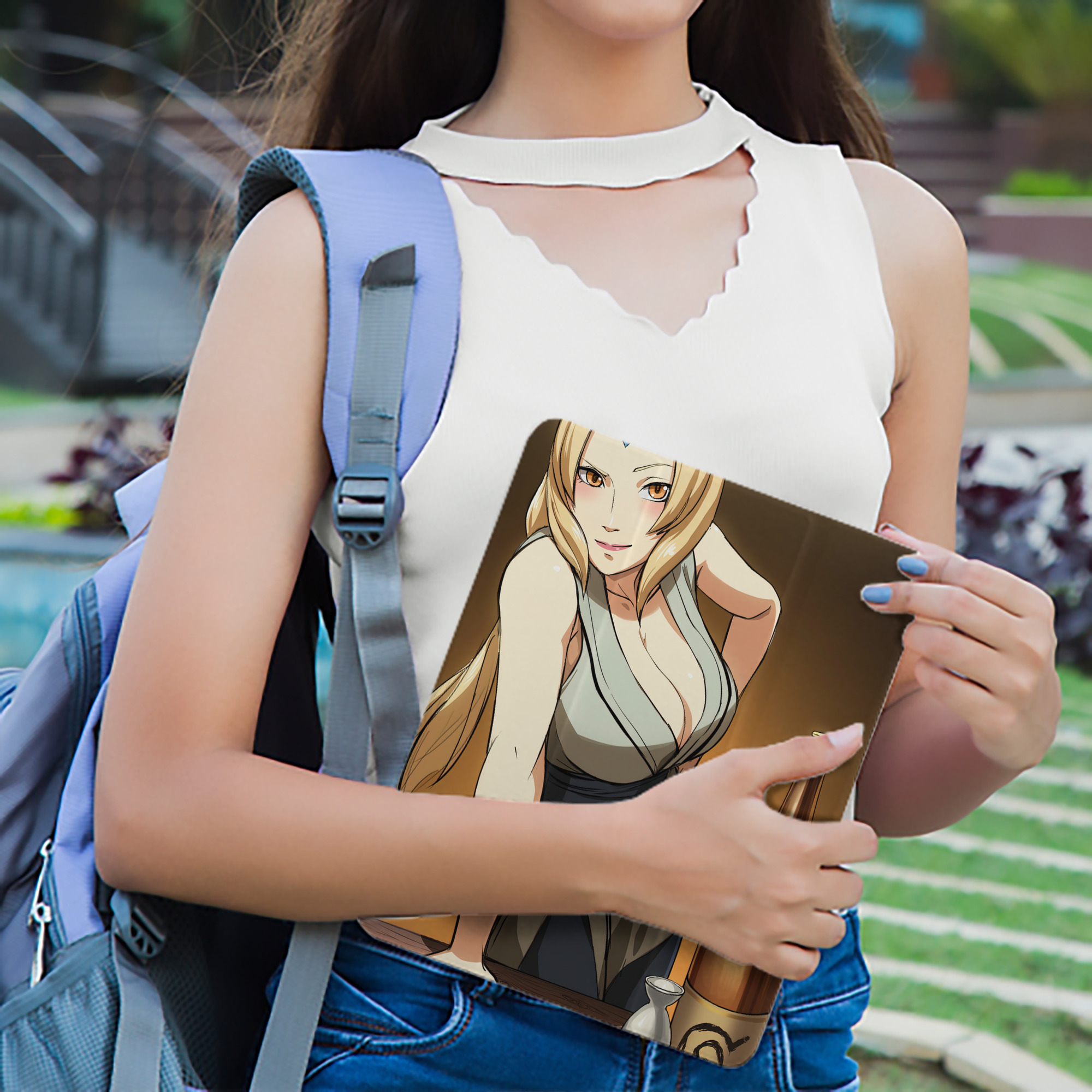 NARUTO -ナルト- NARUTO -ナルト- 疾風伝 IPad ケース ペン収納付き 三つ折りスタンド PUレザー×シリコン 対応機種9.5/10.5/10.9インチ