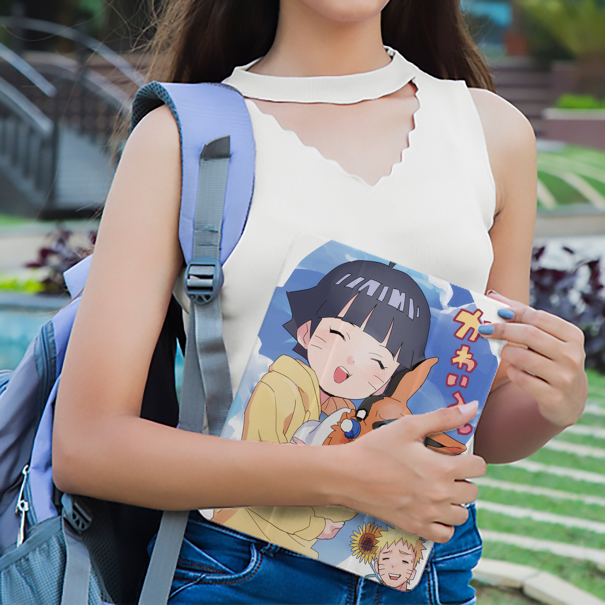 NARUTO -ナルト- NARUTO -ナルト- 疾風伝 IPad ケース ペン収納付き 三つ折りスタンド PUレザー×シリコン 対応機種9.5/10.5/10.9インチ