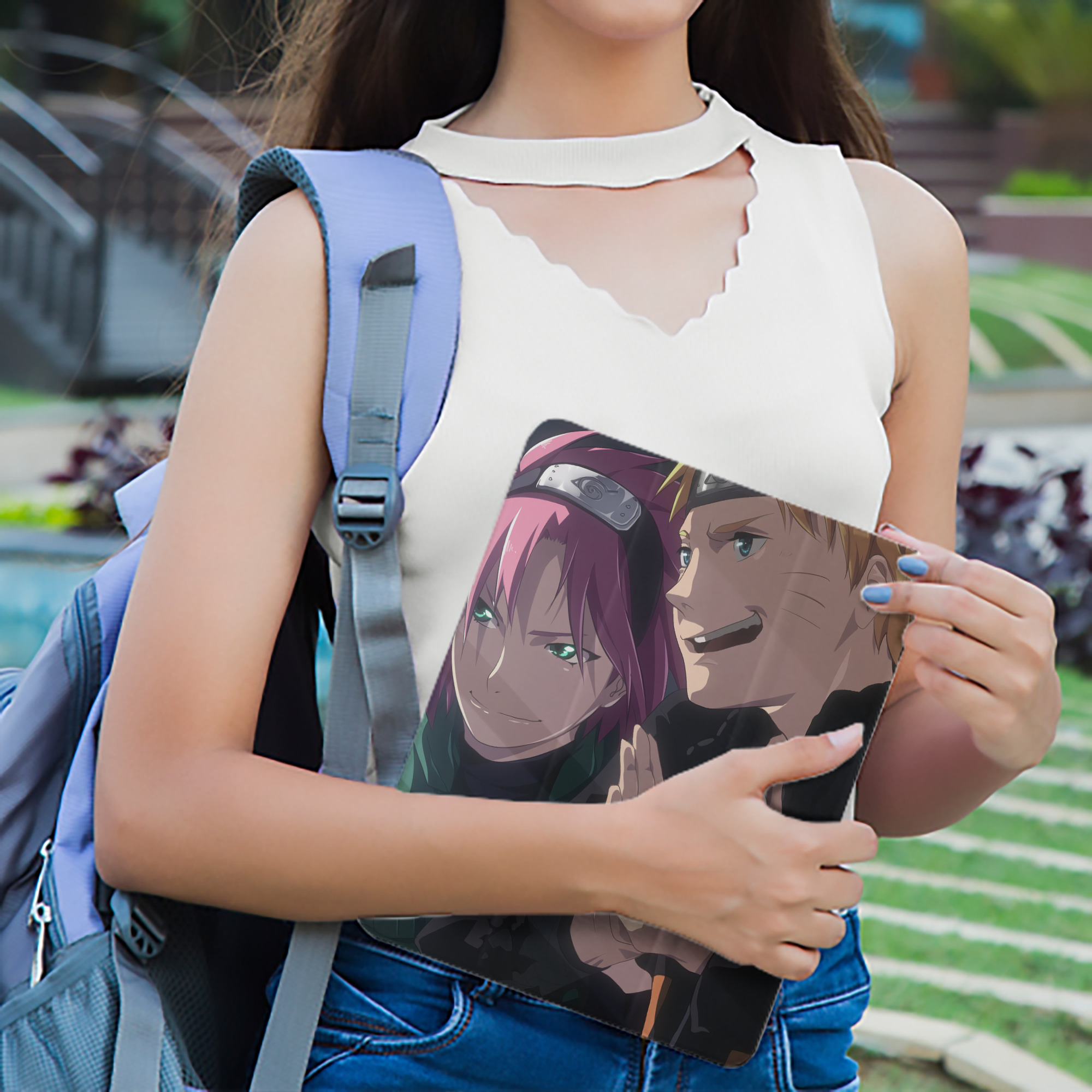 NARUTO -ナルト- NARUTO -ナルト- 疾風伝 IPad ケース ペン収納付き 三つ折りスタンド PUレザー×シリコン 対応機種9.5/10.5/10.9インチ