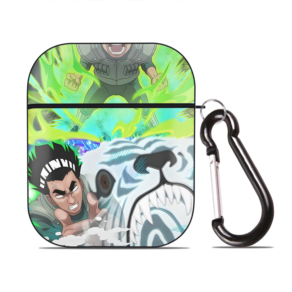 （画像用） NARUTO -ナルト- NARUTO -ナルト- 疾風伝 AirPods 第2世代保護ケース ハードシェル ブラック 耐衝撃・防指紋・カラビナ付き