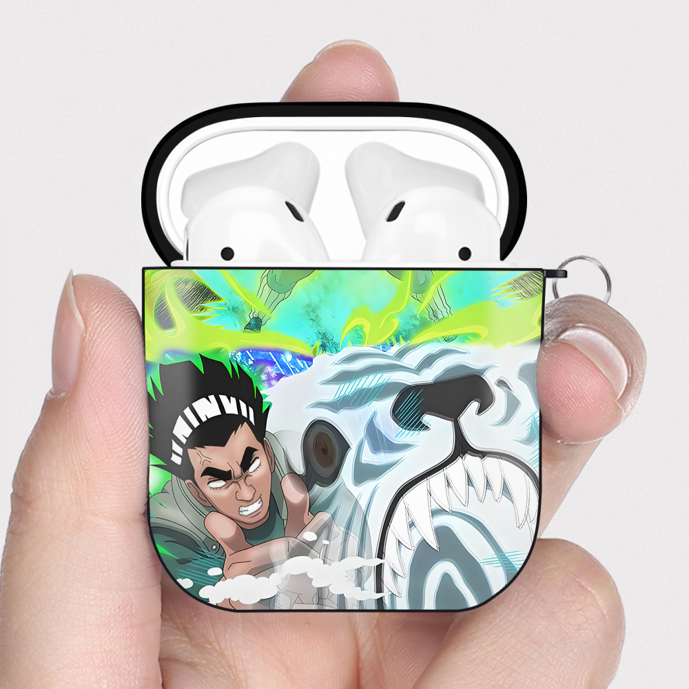 （画像用） NARUTO -ナルト- NARUTO -ナルト- 疾風伝 AirPods 第2世代保護ケース ハードシェル ブラック 耐衝撃・防指紋・カラビナ付き
