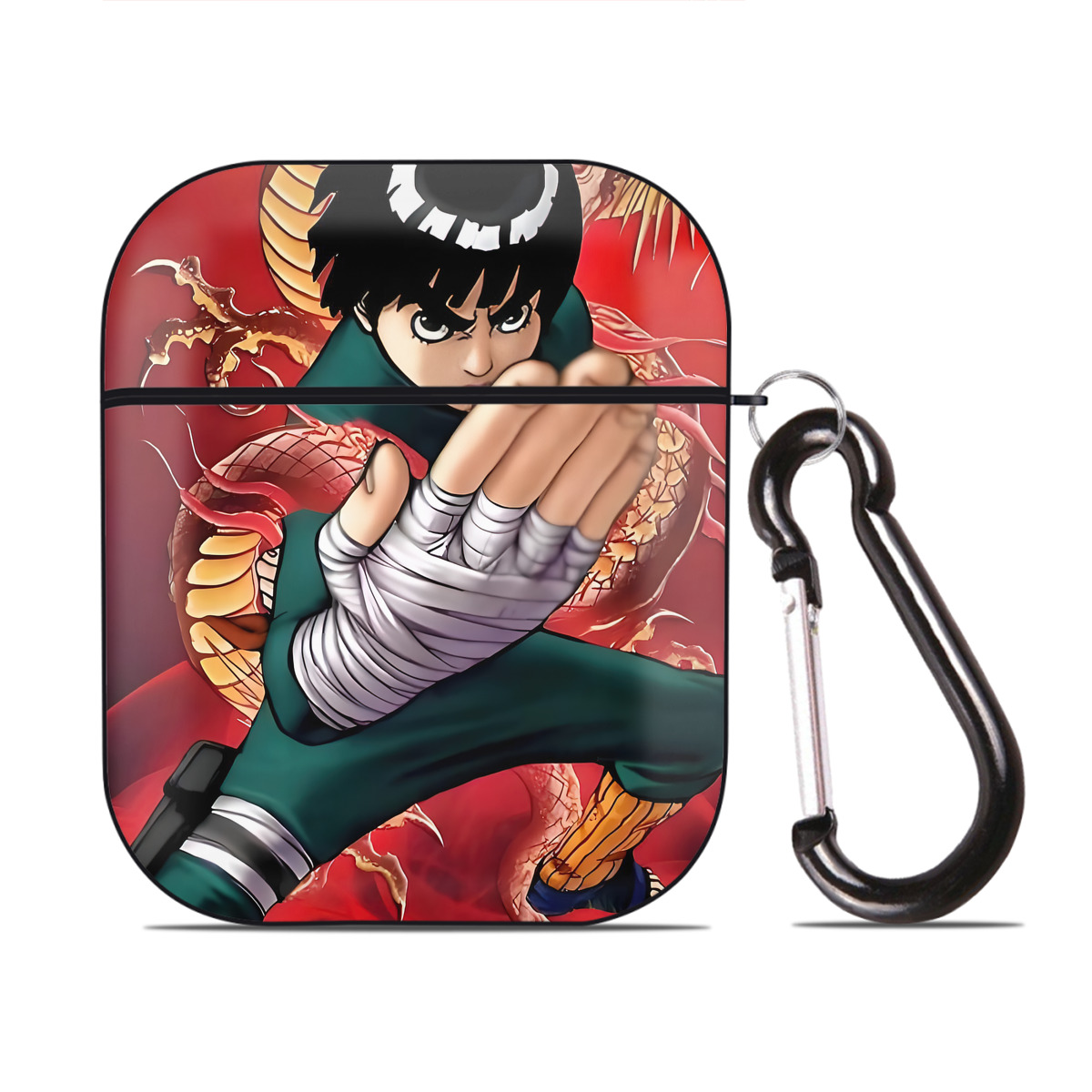 （画像用） NARUTO -ナルト- NARUTO -ナルト- 疾風伝 AirPods 第2世代保護ケース ハードシェル ブラック 耐衝撃・防指紋・カラビナ付き