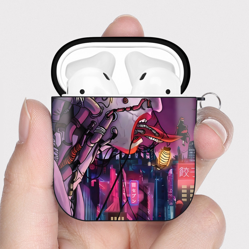 （画像用） NARUTO -ナルト- NARUTO -ナルト- 疾風伝 AirPods 第2世代保護ケース ハードシェル ブラック 耐衝撃・防指紋・カラビナ付き