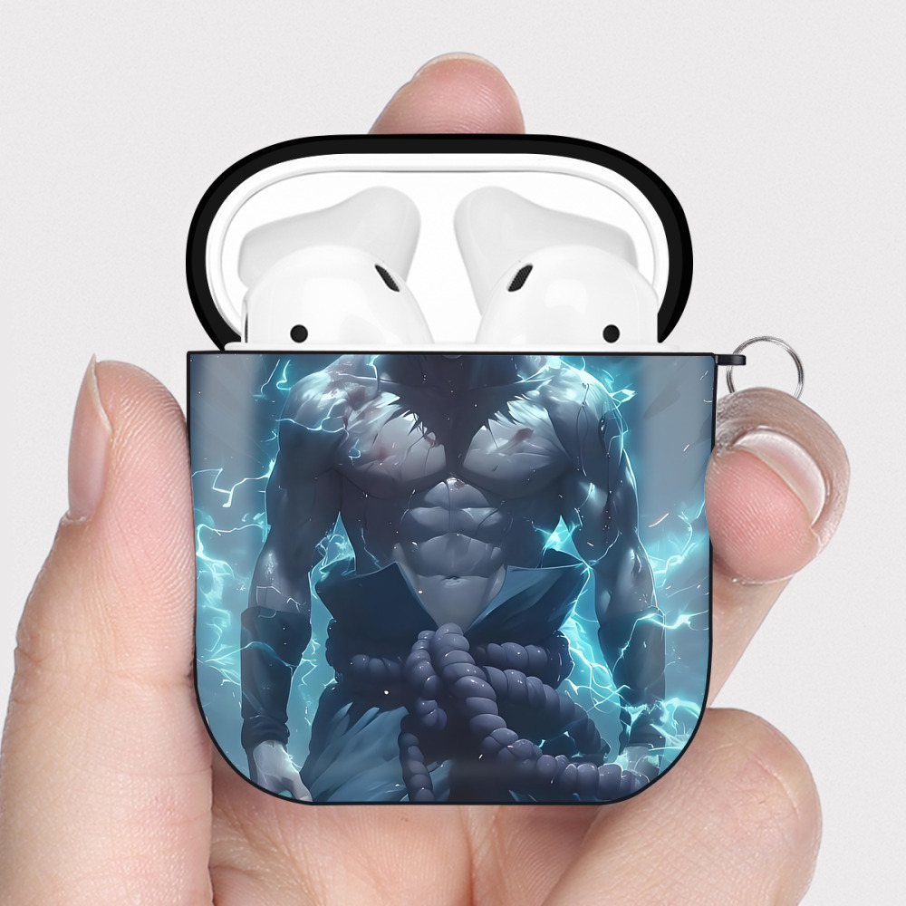 （画像用） NARUTO -ナルト- NARUTO -ナルト- 疾風伝 AirPods 第2世代保護ケース ハードシェル ブラック 耐衝撃・防指紋・カラビナ付き