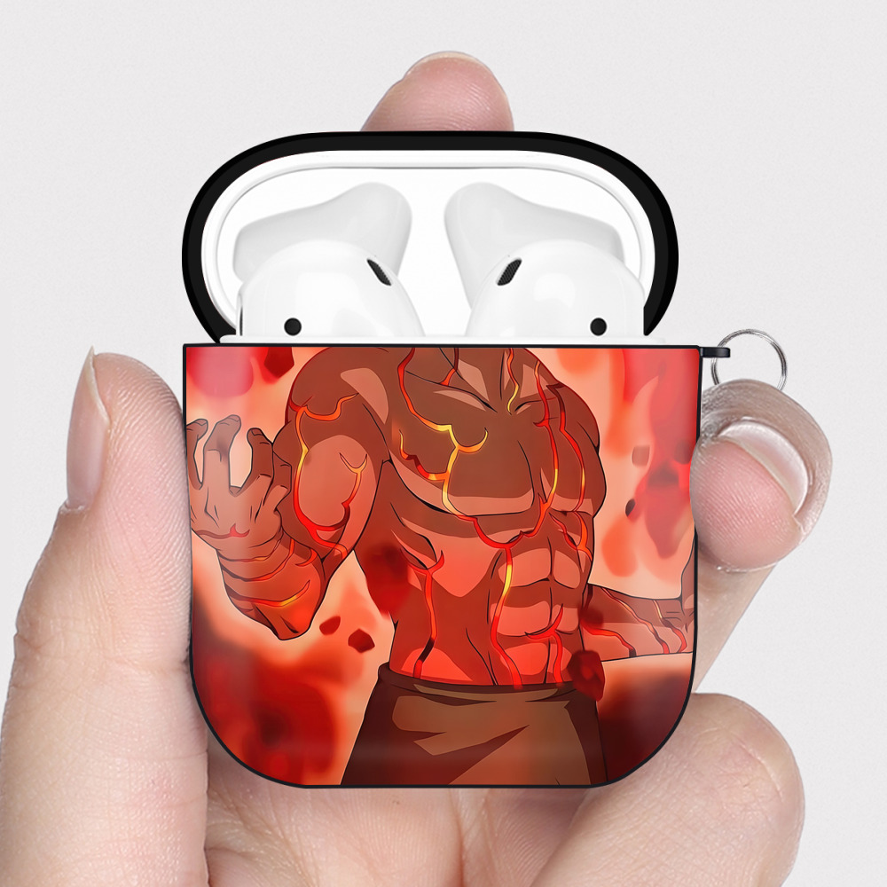 （画像用） NARUTO -ナルト- NARUTO -ナルト- 疾風伝 AirPods 第2世代保護ケース ハードシェル ブラック 耐衝撃・防指紋・カラビナ付き