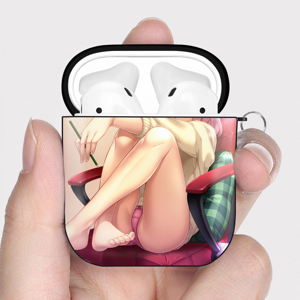 （画像用） NARUTO -ナルト- NARUTO -ナルト- 疾風伝 AirPods 第2世代保護ケース ハードシェル ブラック 耐衝撃・防指紋・カラビナ付き