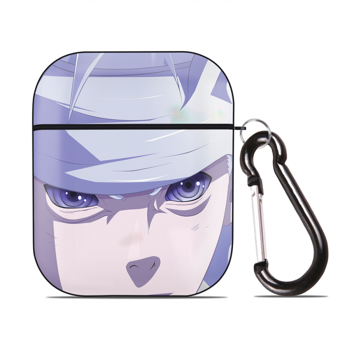 （画像用） NARUTO -ナルト- NARUTO -ナルト- 疾風伝 AirPods 第2世代保護ケース ハードシェル ブラック 耐衝撃・防指紋・カラビナ付き