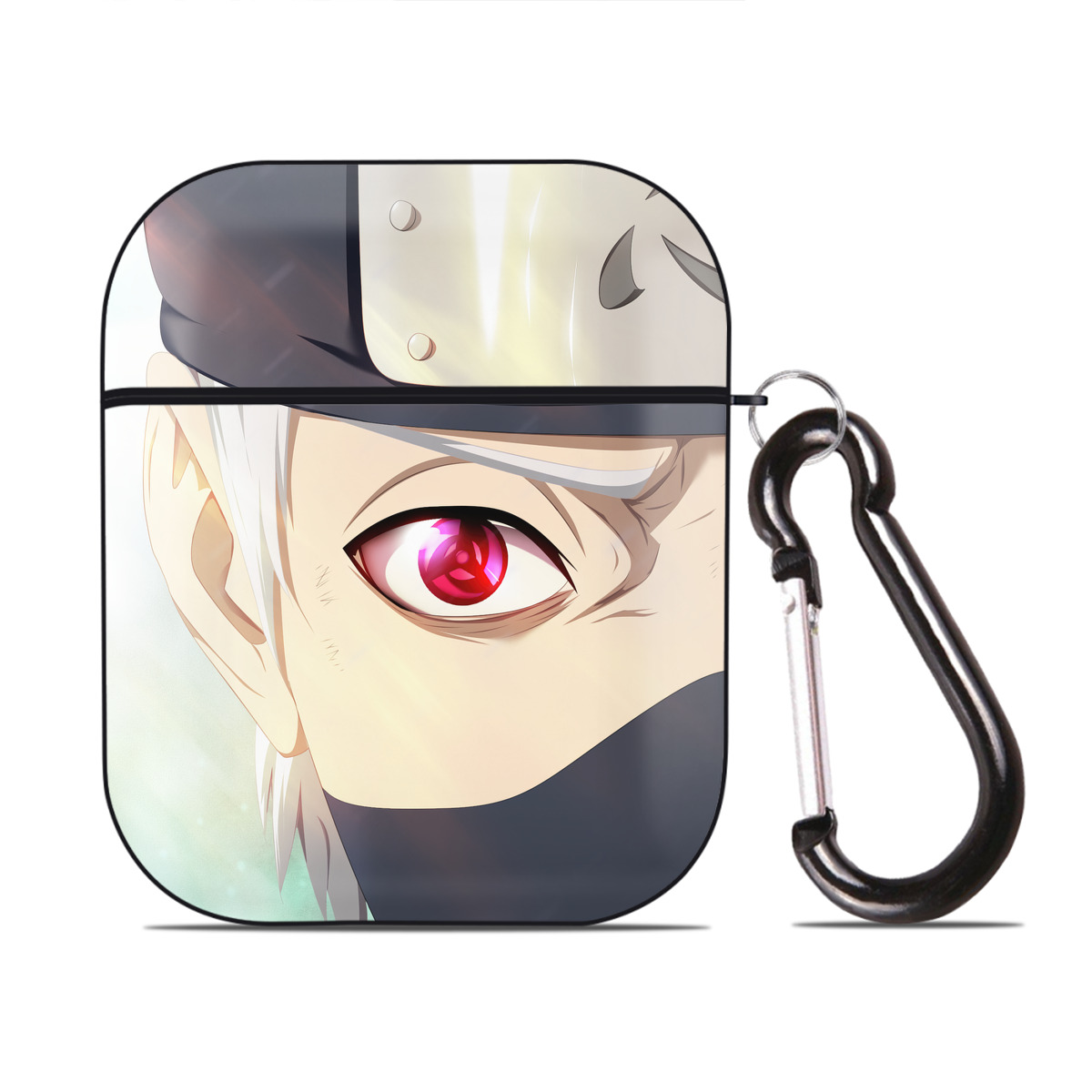 （画像用） NARUTO -ナルト- NARUTO -ナルト- 疾風伝 AirPods 第2世代保護ケース ハードシェル ブラック 耐衝撃・防指紋・カラビナ付き