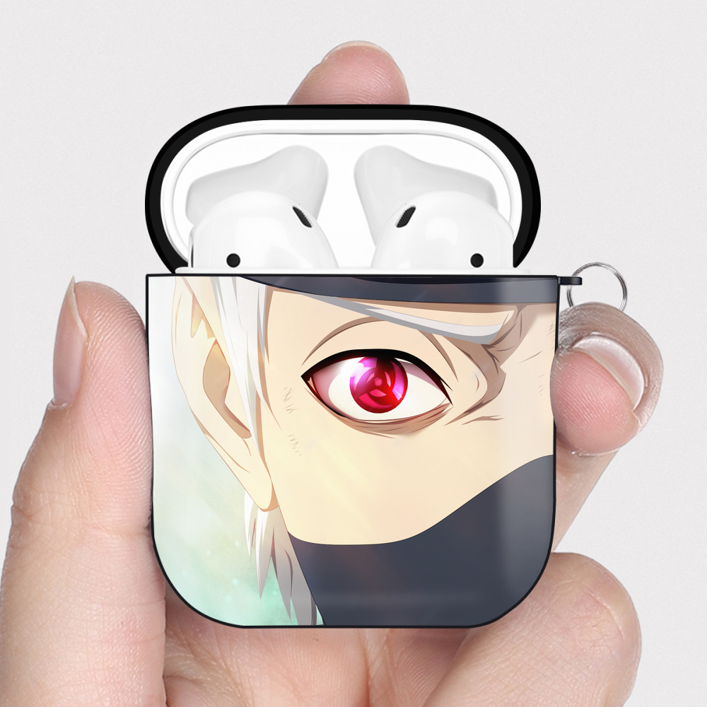 （画像用） NARUTO -ナルト- NARUTO -ナルト- 疾風伝 AirPods 第2世代保護ケース ハードシェル ブラック 耐衝撃・防指紋・カラビナ付き