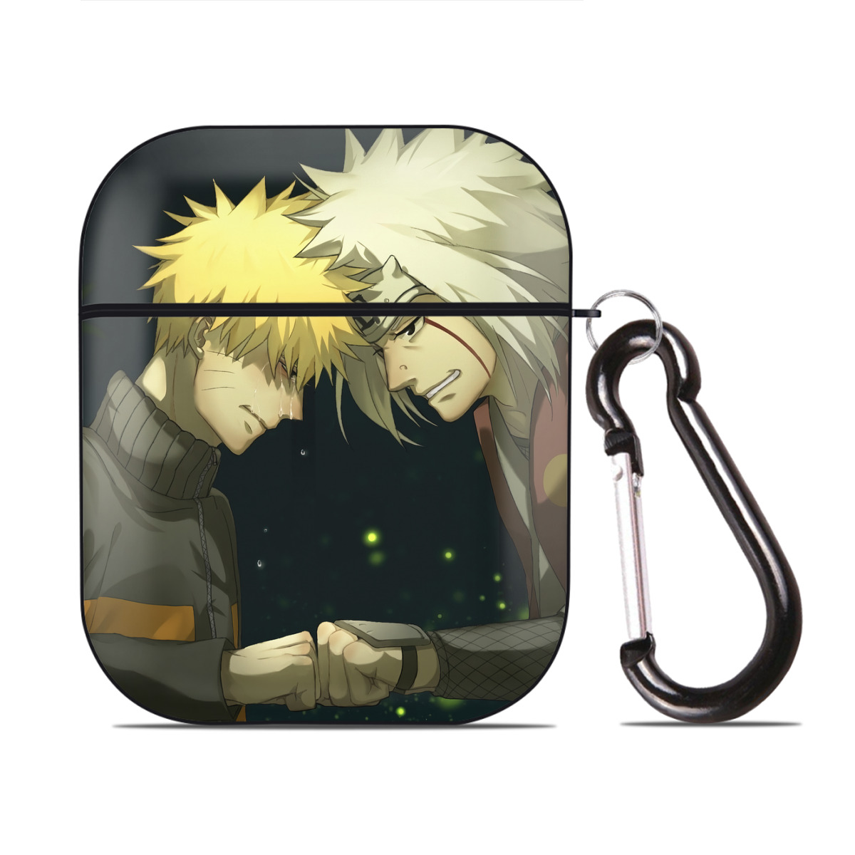 （画像用） NARUTO -ナルト- NARUTO -ナルト- 疾風伝 AirPods 第2世代保護ケース ハードシェル ブラック 耐衝撃・防指紋・カラビナ付き