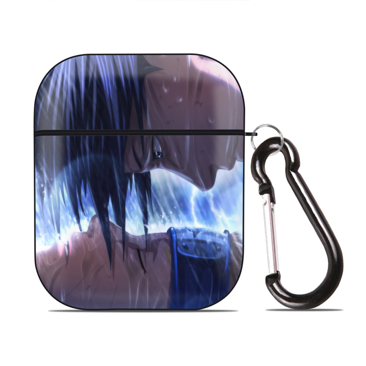 （画像用） NARUTO -ナルト- NARUTO -ナルト- 疾風伝 AirPods 第2世代保護ケース ハードシェル ブラック 耐衝撃・防指紋・カラビナ付き