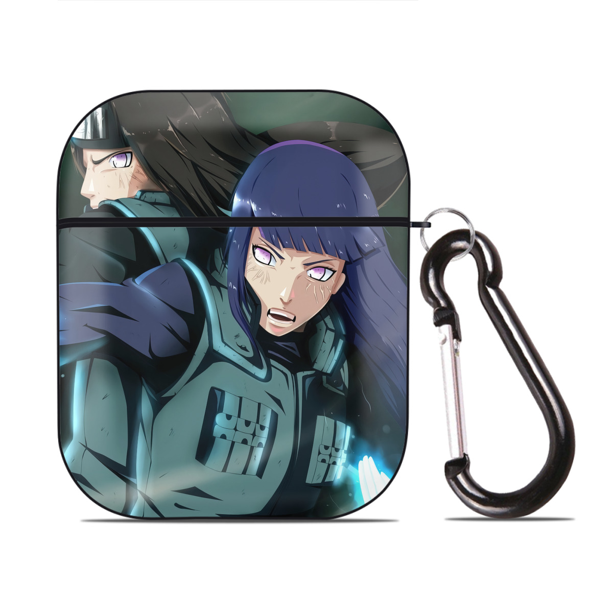 （画像用） NARUTO -ナルト- NARUTO -ナルト- 疾風伝 AirPods 第2世代保護ケース ハードシェル ブラック 耐衝撃・防指紋・カラビナ付き