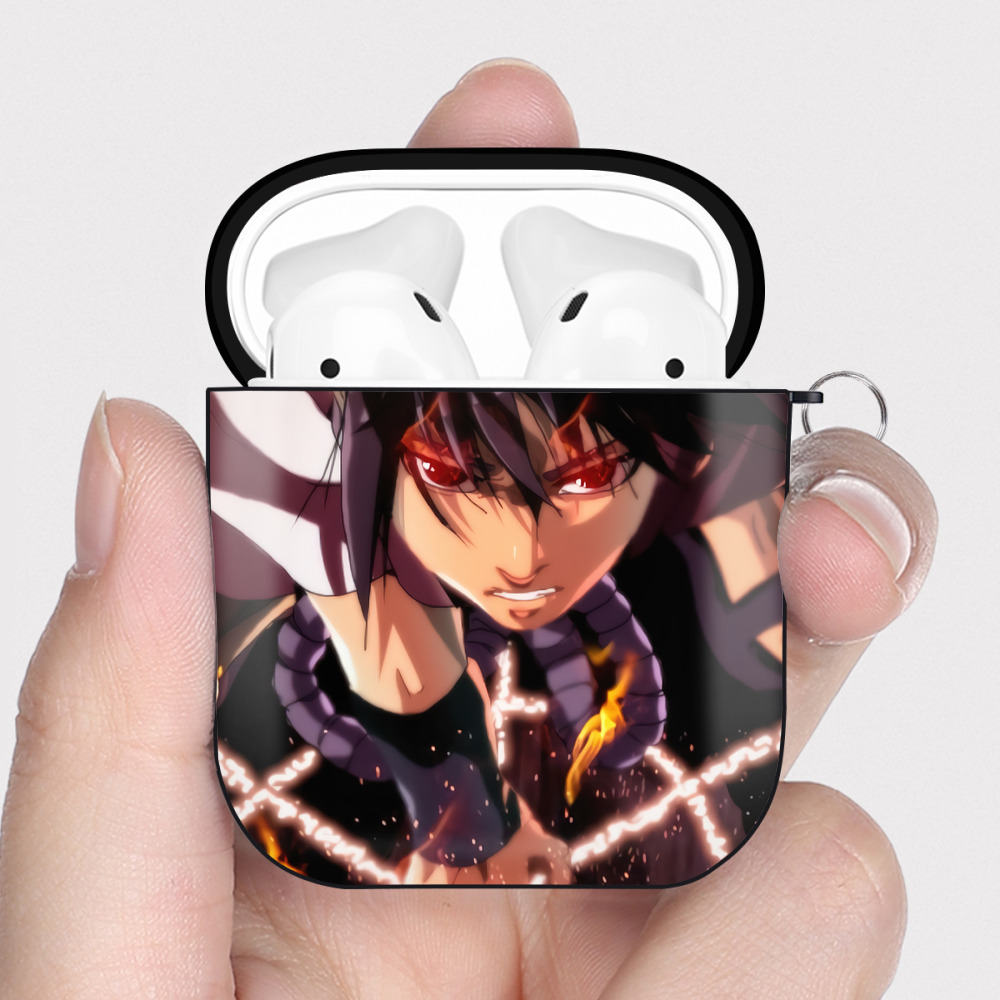 （画像用） NARUTO -ナルト- NARUTO -ナルト- 疾風伝 AirPods 第2世代保護ケース ハードシェル ブラック 耐衝撃・防指紋・カラビナ付き