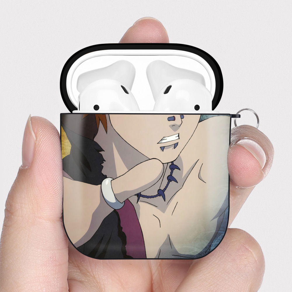 （画像用） NARUTO -ナルト- NARUTO -ナルト- 疾風伝 AirPods 第2世代保護ケース ハードシェル ブラック 耐衝撃・防指紋・カラビナ付き