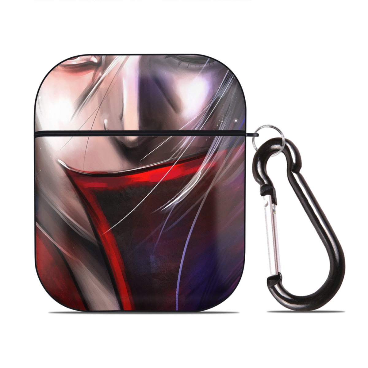 （画像用） NARUTO -ナルト- NARUTO -ナルト- 疾風伝 AirPods 第2世代保護ケース ハードシェル ブラック 耐衝撃・防指紋・カラビナ付き