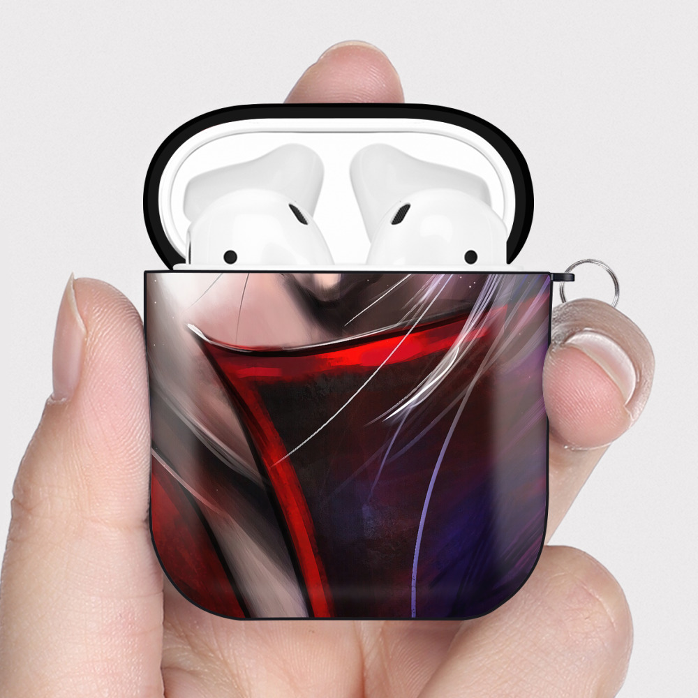 （画像用） NARUTO -ナルト- NARUTO -ナルト- 疾風伝 AirPods 第2世代保護ケース ハードシェル ブラック 耐衝撃・防指紋・カラビナ付き