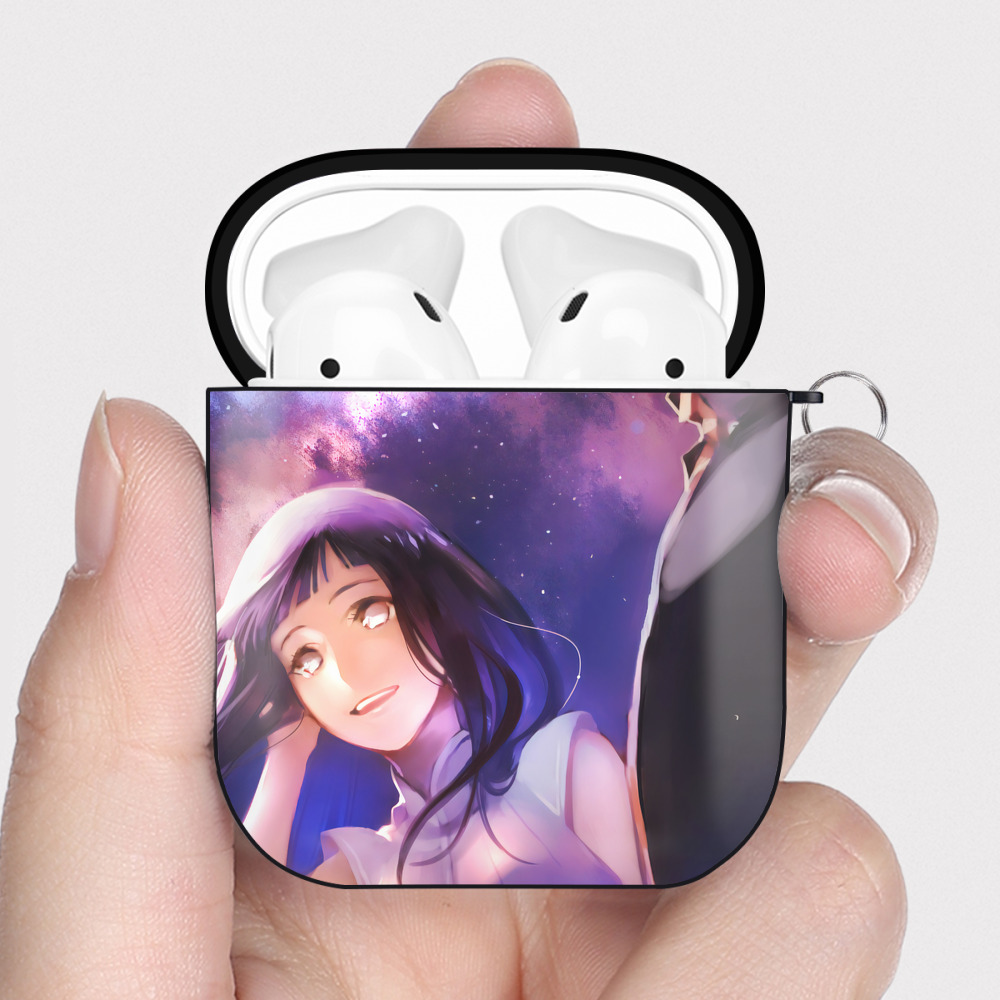 （画像用） NARUTO -ナルト- NARUTO -ナルト- 疾風伝 AirPods 第2世代保護ケース ハードシェル ブラック 耐衝撃・防指紋・カラビナ付き