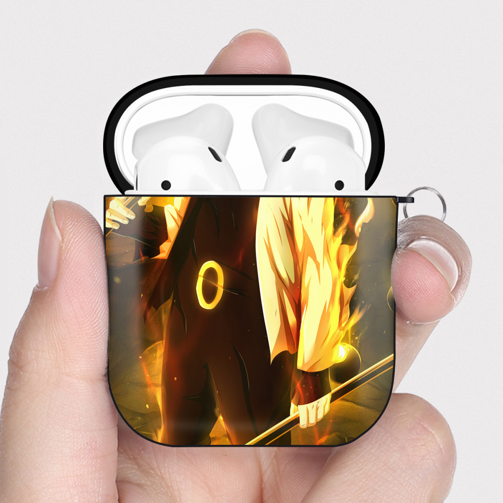 （画像用） NARUTO -ナルト- NARUTO -ナルト- 疾風伝 AirPods 第2世代保護ケース ハードシェル ブラック 耐衝撃・防指紋・カラビナ付き