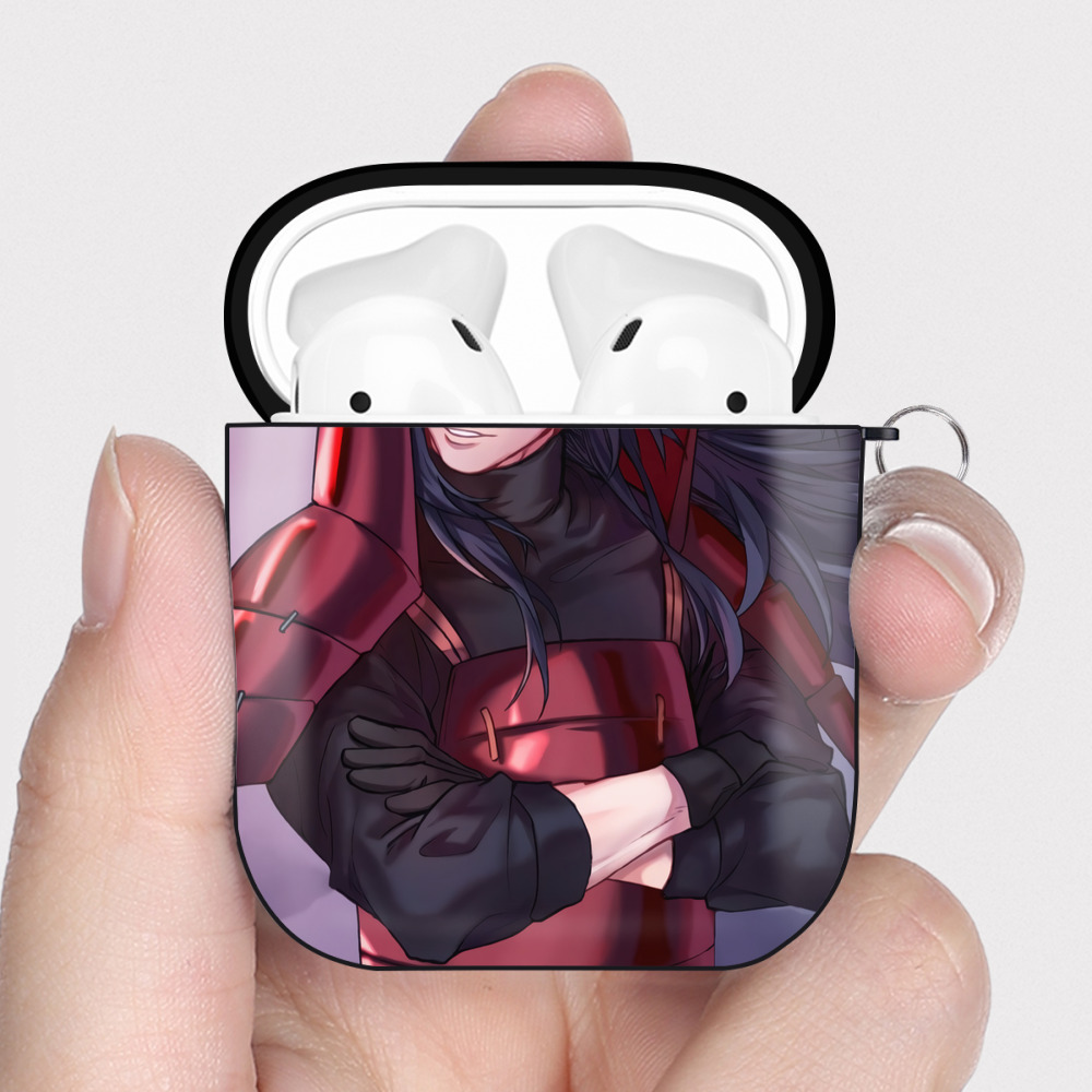 （画像用） NARUTO -ナルト- NARUTO -ナルト- 疾風伝 AirPods 第2世代保護ケース ハードシェル ブラック 耐衝撃・防指紋・カラビナ付き
