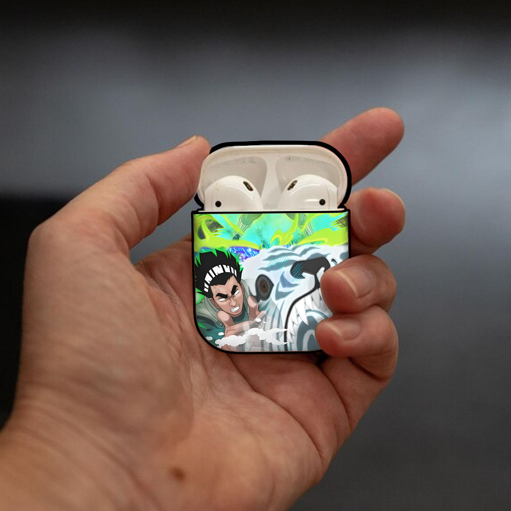 NARUTO -ナルト- NARUTO -ナルト- 疾風伝 AirPods 第2世代保護ケース ハードシェル ブラック 耐衝撃・防指紋・カラビナ付き