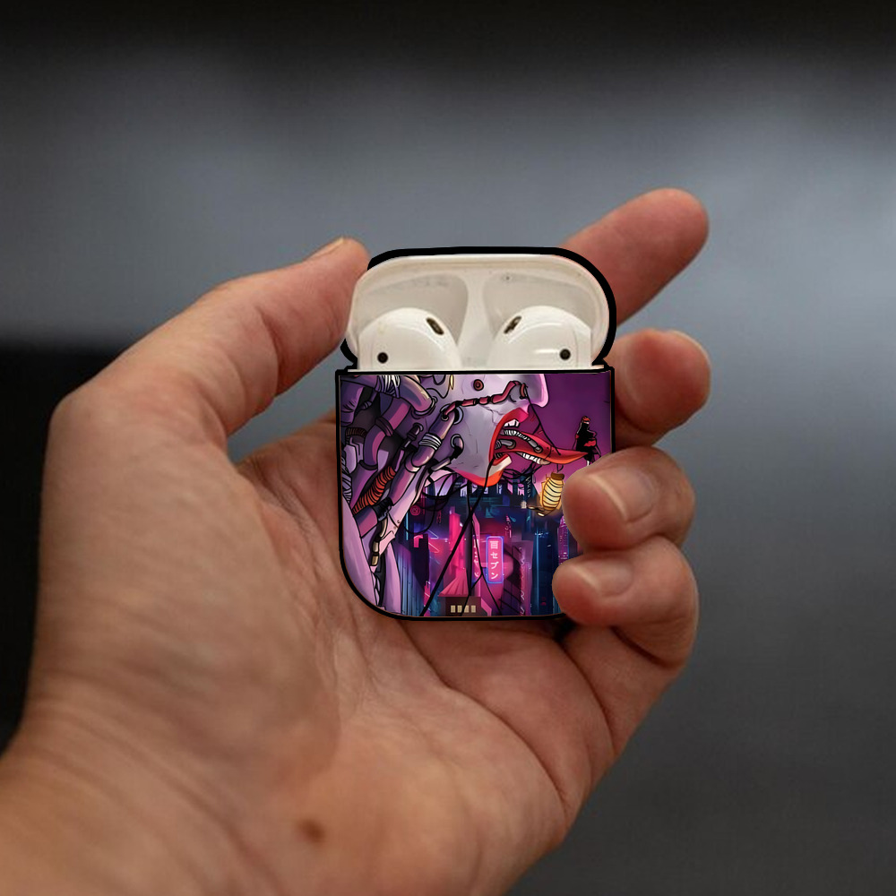 NARUTO -ナルト- NARUTO -ナルト- 疾風伝 AirPods 第2世代保護ケース ハードシェル ブラック 耐衝撃・防指紋・カラビナ付き