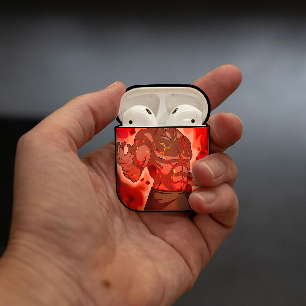 NARUTO -ナルト- NARUTO -ナルト- 疾風伝 AirPods 第2世代保護ケース ハードシェル ブラック 耐衝撃・防指紋・カラビナ付き