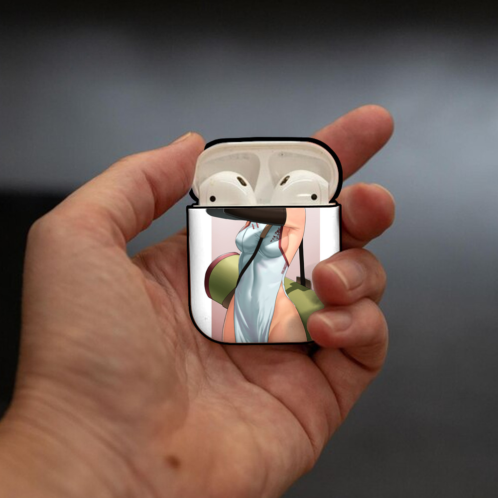NARUTO -ナルト- NARUTO -ナルト- 疾風伝 AirPods 第2世代保護ケース ハードシェル ブラック 耐衝撃・防指紋・カラビナ付き