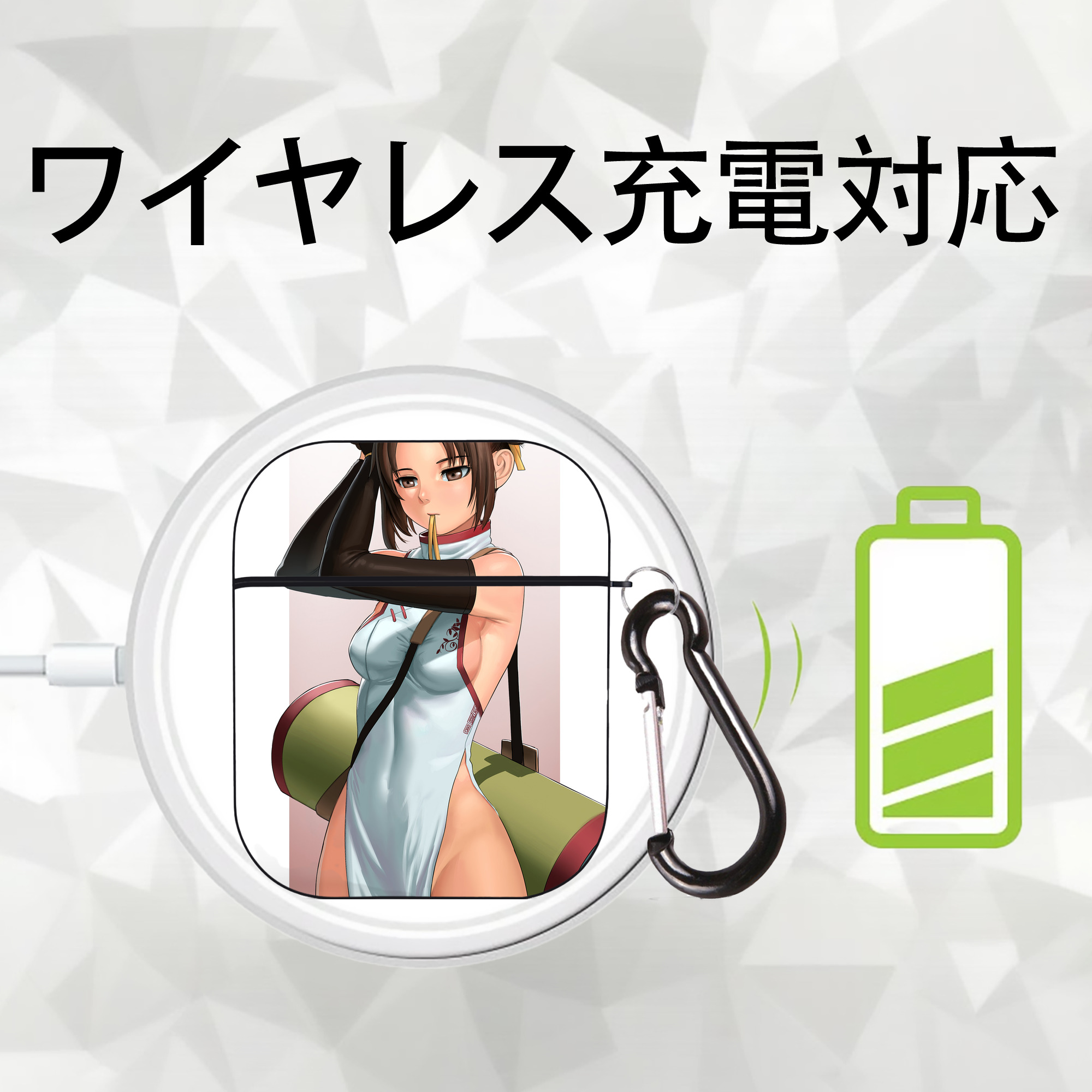 NARUTO -ナルト- NARUTO -ナルト- 疾風伝 AirPods 第2世代保護ケース ハードシェル ブラック 耐衝撃・防指紋・カラビナ付き