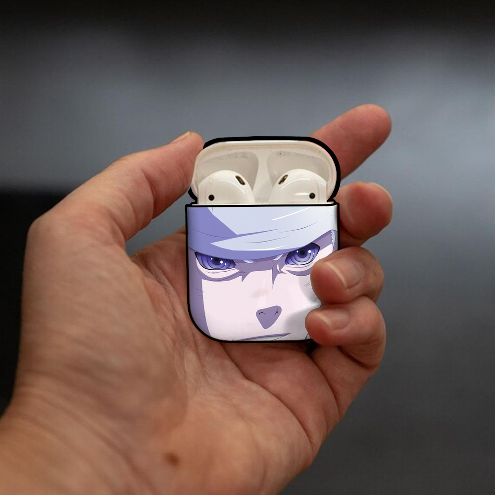 NARUTO -ナルト- NARUTO -ナルト- 疾風伝 AirPods 第2世代保護ケース ハードシェル ブラック 耐衝撃・防指紋・カラビナ付き
