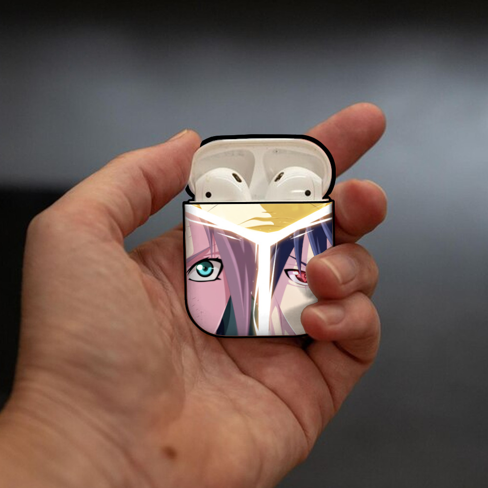 NARUTO -ナルト- NARUTO -ナルト- 疾風伝 AirPods 第2世代保護ケース ハードシェル ブラック 耐衝撃・防指紋・カラビナ付き