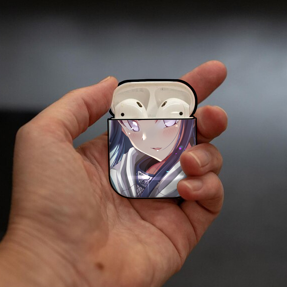 NARUTO -ナルト- NARUTO -ナルト- 疾風伝 AirPods 第2世代保護ケース ハードシェル ブラック 耐衝撃・防指紋・カラビナ付き