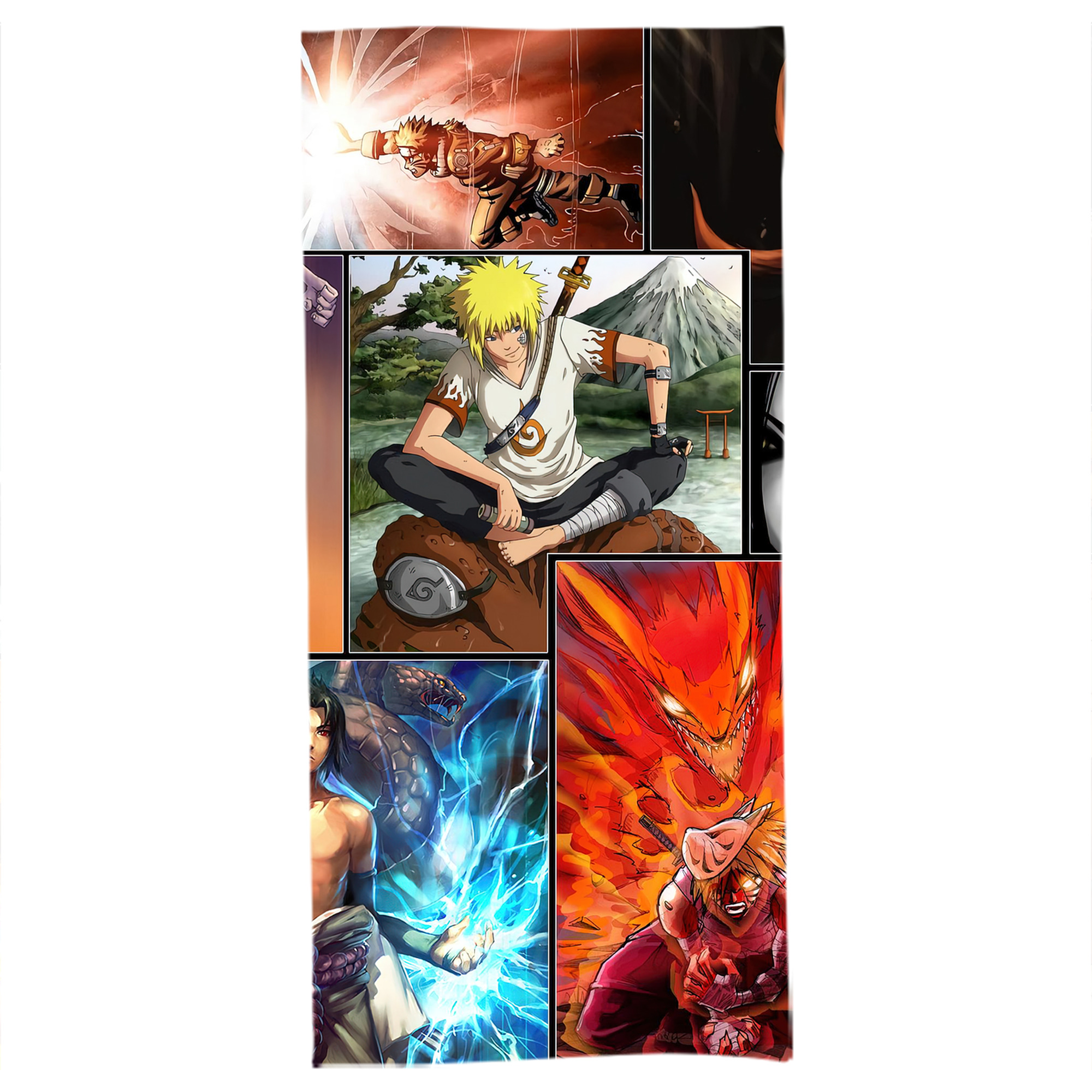 （画像用） NARUTO -ナルト- NARUTO -ナルト- 疾風伝 大判バスタオル 70×140cm 吸水速乾 柔らかい肌触り