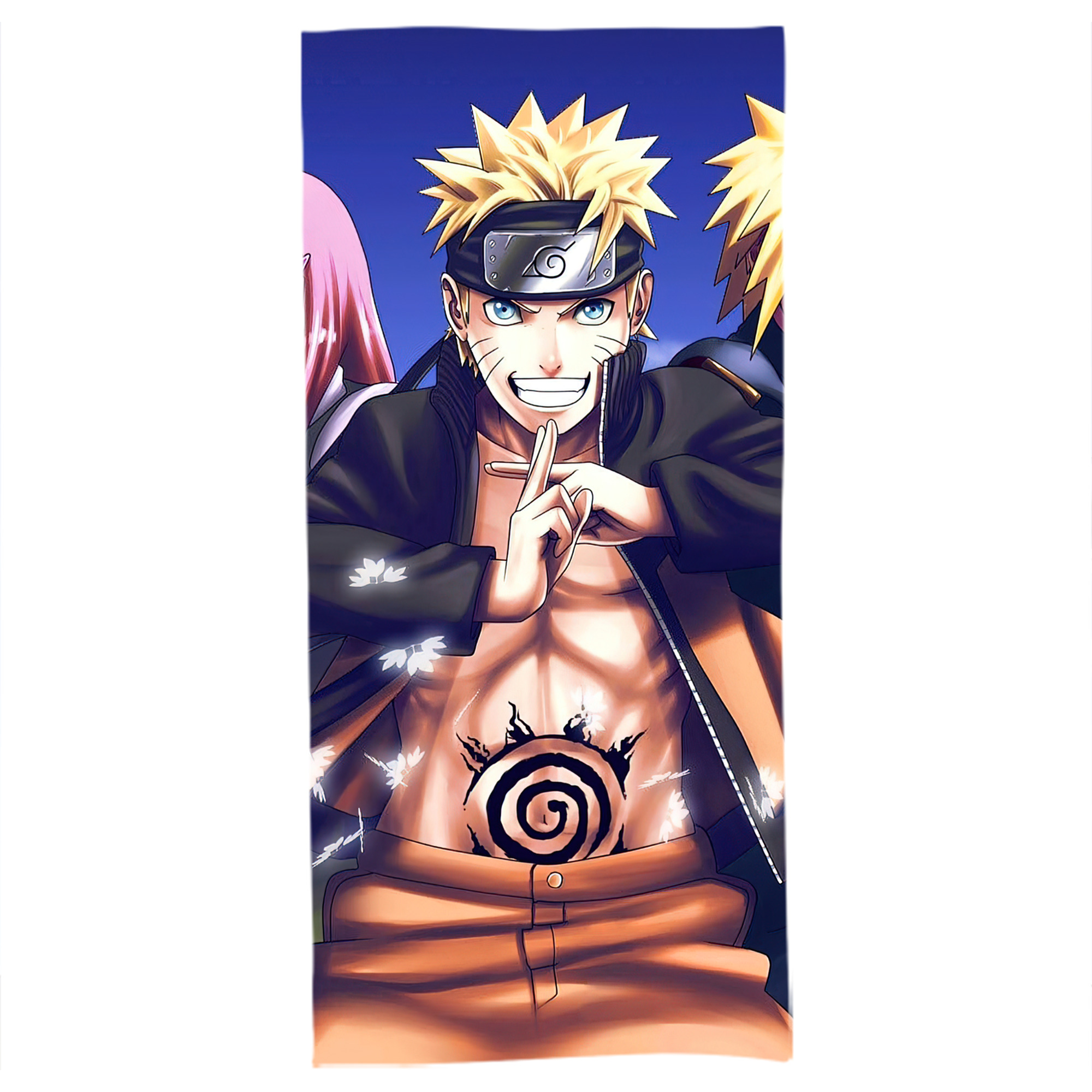 （画像用） NARUTO -ナルト- NARUTO -ナルト- 疾風伝 大判バスタオル 70×140cm 吸水速乾 柔らかい肌触り