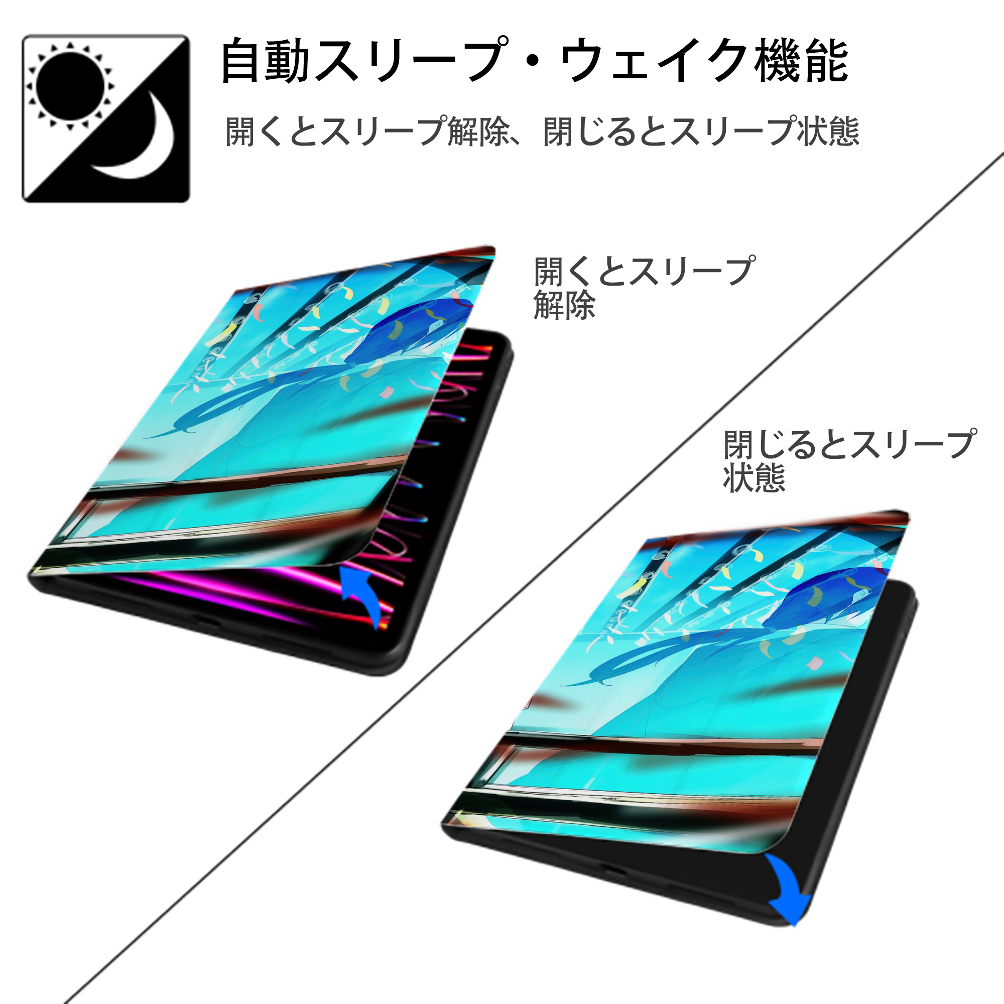 NARUTO -ナルト- NARUTO -ナルト- 疾風伝 IPad ケース ブック型 PUレザー TPU 耐衝撃 軽量 薄型 ペン収納なし 全面保護 IPad 各モデル対応