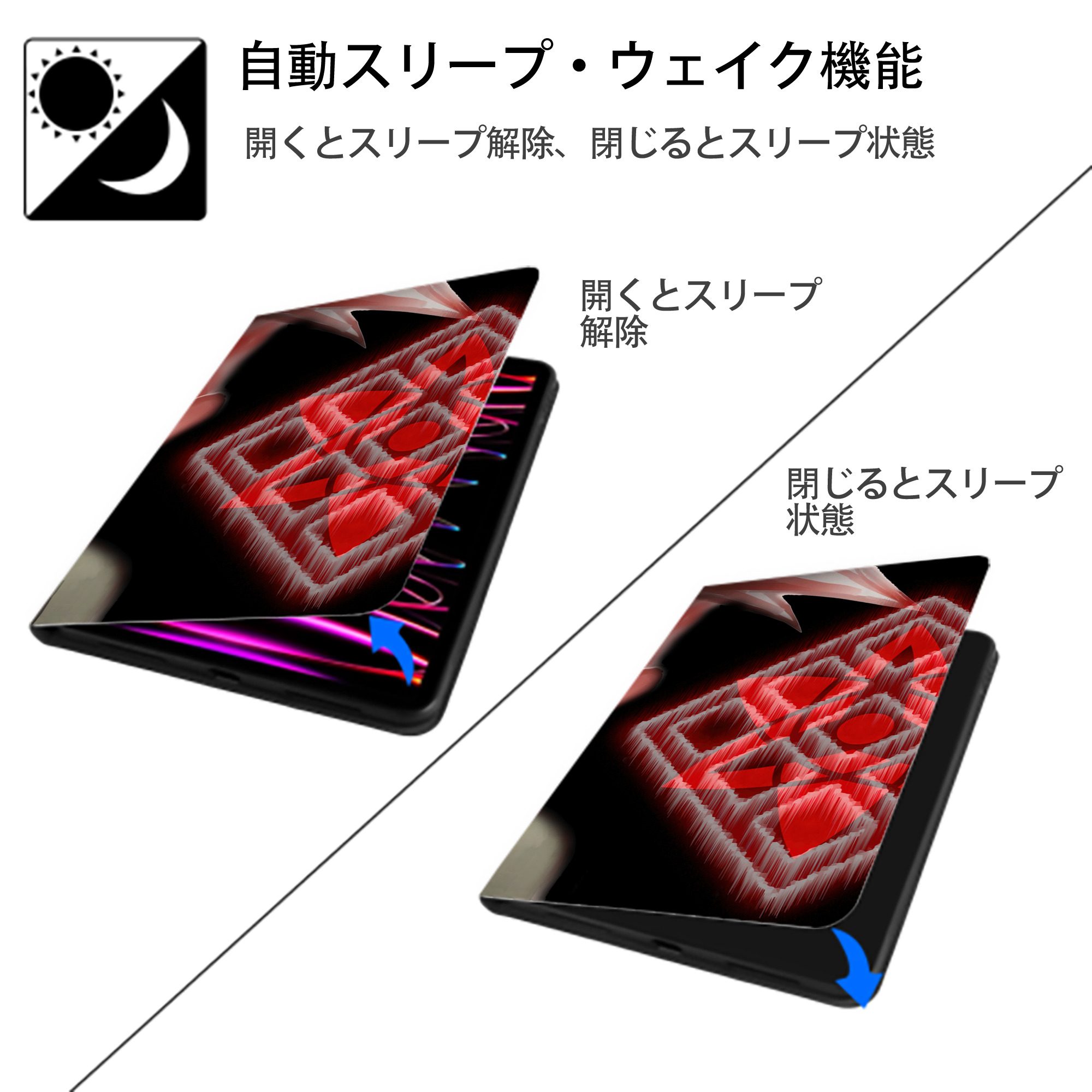 NARUTO -ナルト- NARUTO -ナルト- 疾風伝 IPad ケース ブック型 PUレザー TPU 耐衝撃 軽量 薄型 ペン収納なし 全面保護 IPad 各モデル対応
