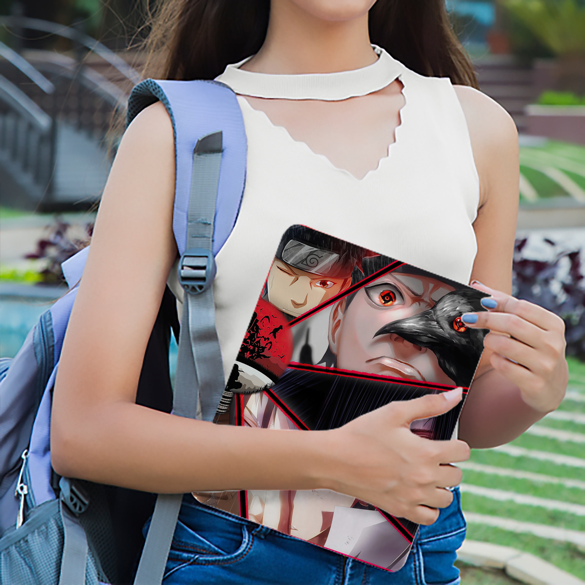 NARUTO -ナルト- NARUTO -ナルト- 疾風伝 IPad ケース ブック型 PUレザー TPU 耐衝撃 軽量 薄型 ペン収納なし 全面保護 IPad 各モデル対応
