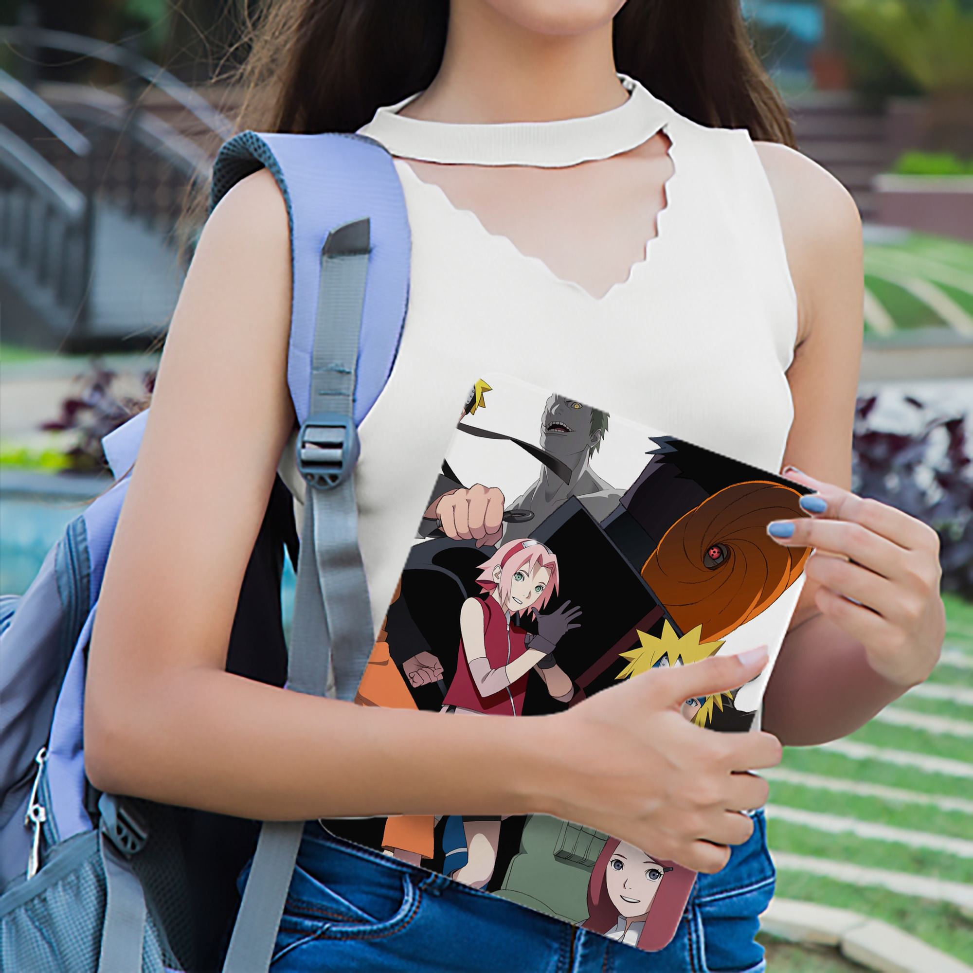 NARUTO -ナルト- NARUTO -ナルト- 疾風伝 IPad ケース ブック型 PUレザー TPU 耐衝撃 軽量 薄型 ペン収納なし 全面保護 IPad 各モデル対応
