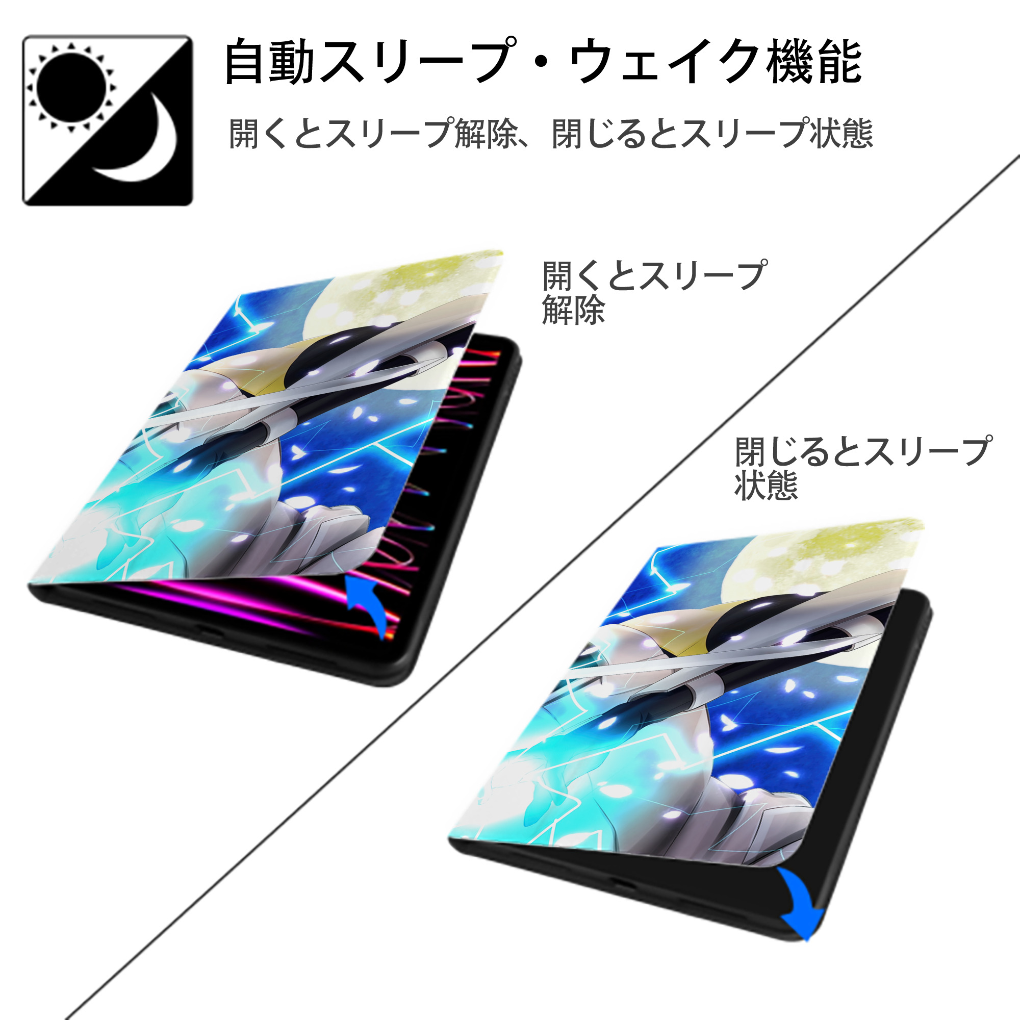 NARUTO -ナルト- NARUTO -ナルト- 疾風伝 IPad ケース ブック型 PUレザー TPU 耐衝撃 軽量 薄型 ペン収納なし 全面保護 IPad 各モデル対応