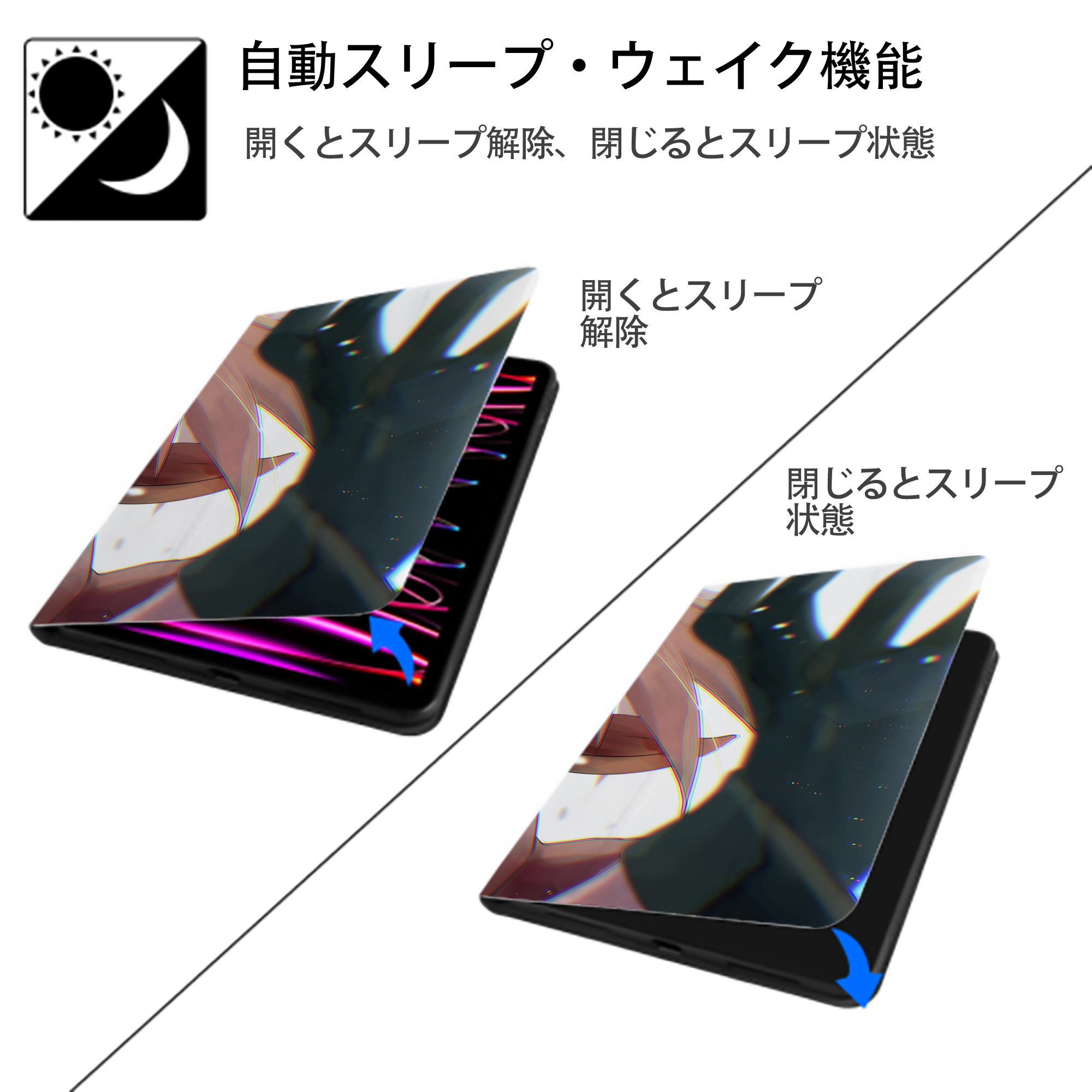 NARUTO -ナルト- NARUTO -ナルト- 疾風伝 IPad ケース ブック型 PUレザー TPU 耐衝撃 軽量 薄型 ペン収納なし 全面保護 IPad 各モデル対応