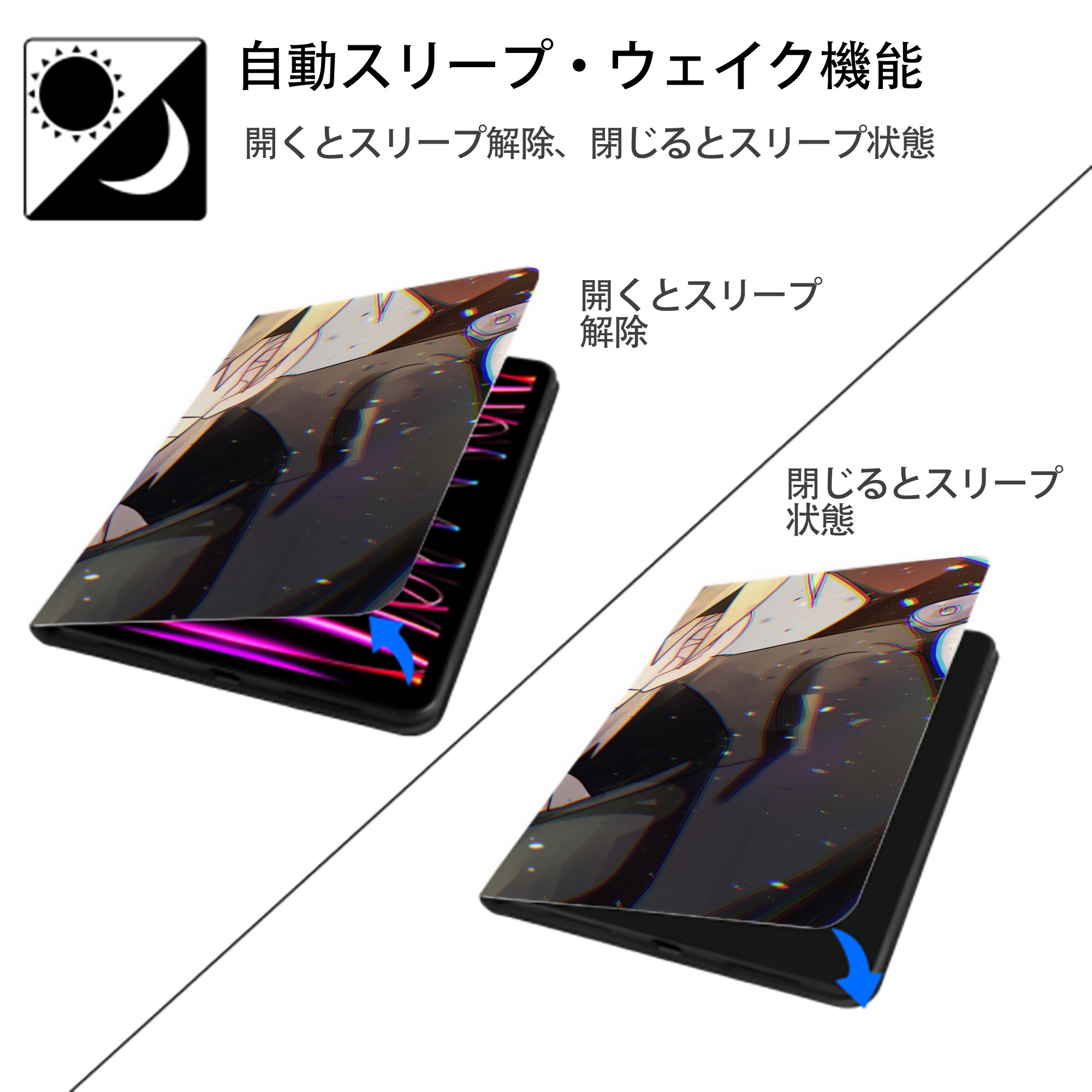 NARUTO -ナルト- NARUTO -ナルト- 疾風伝 IPad ケース ブック型 PUレザー TPU 耐衝撃 軽量 薄型 ペン収納なし 全面保護 IPad 各モデル対応
